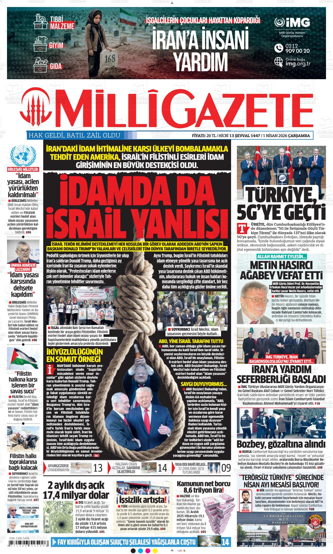 Milli Gazete Gazetesi 01.04.2026
