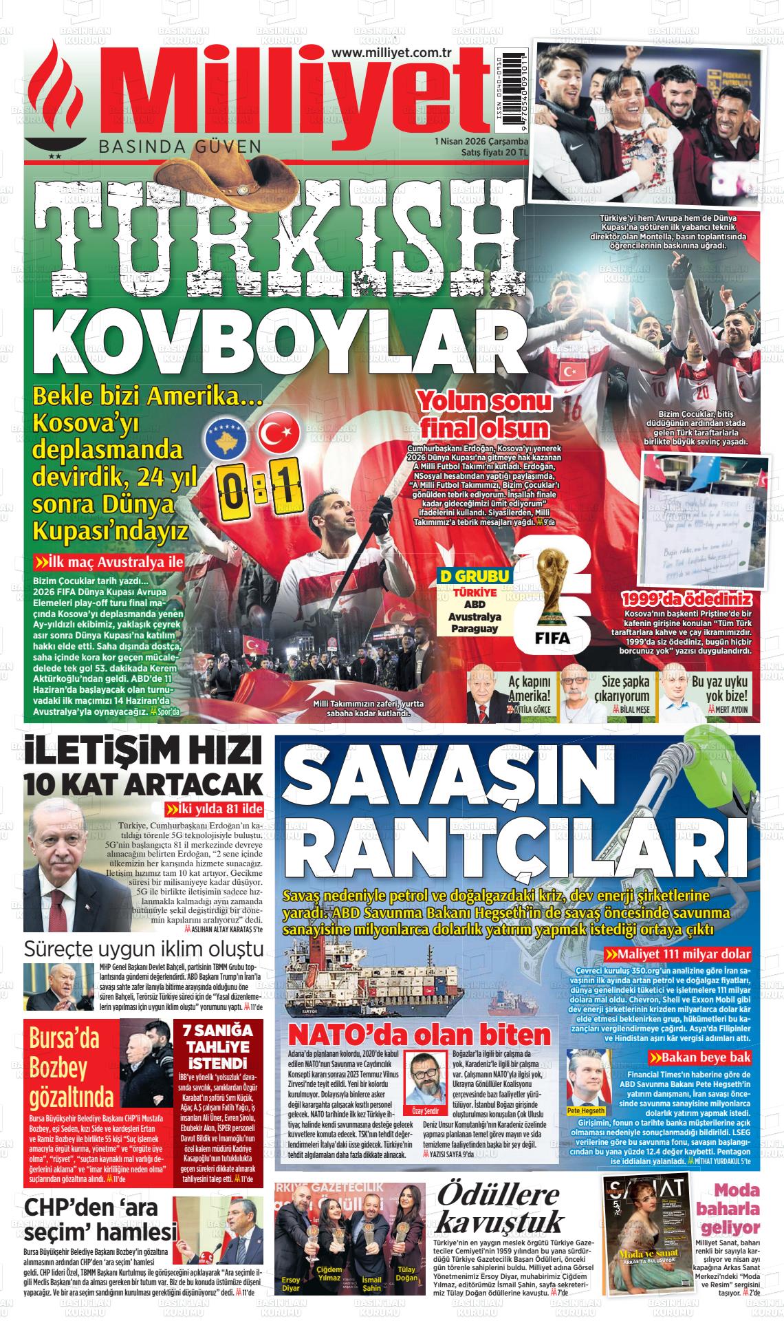 Milliyet Gazetesi 01.04.2026