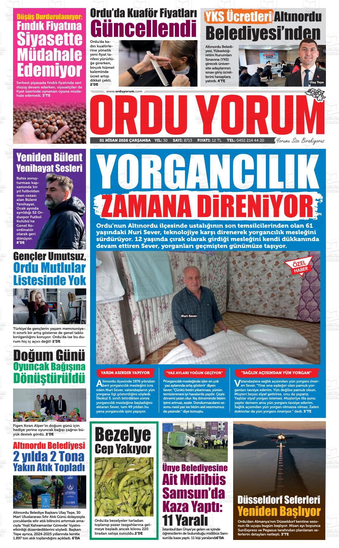 Ordu Yorum 01.04.2026