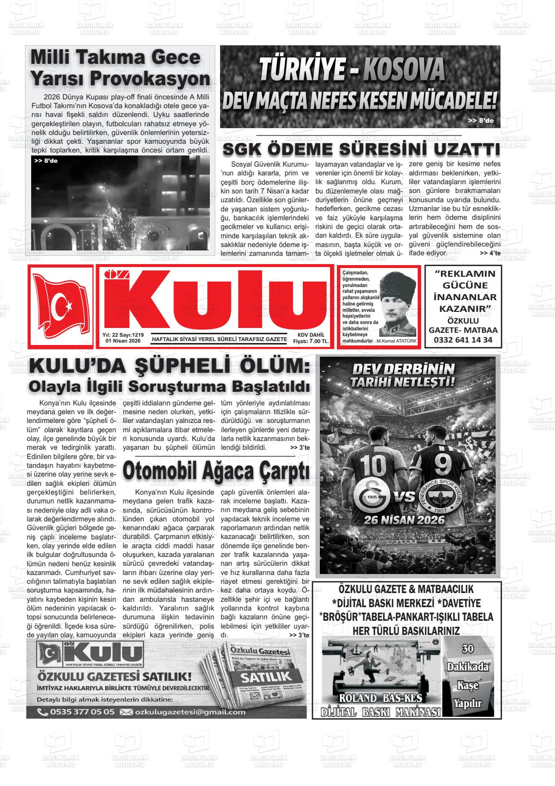 Konya Ozkulu 01.04.2026