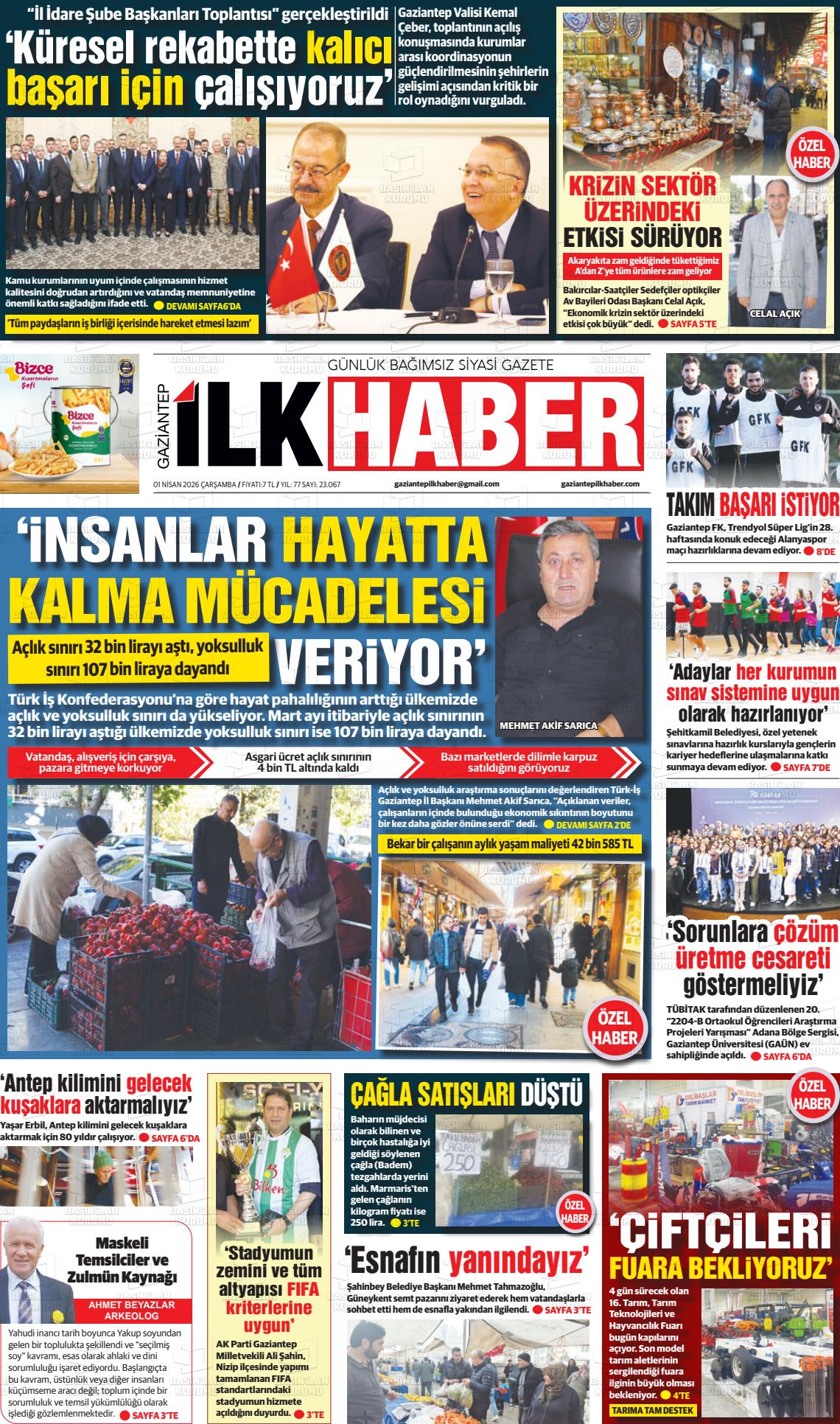 Sabah(gaziantep) 01.04.2026