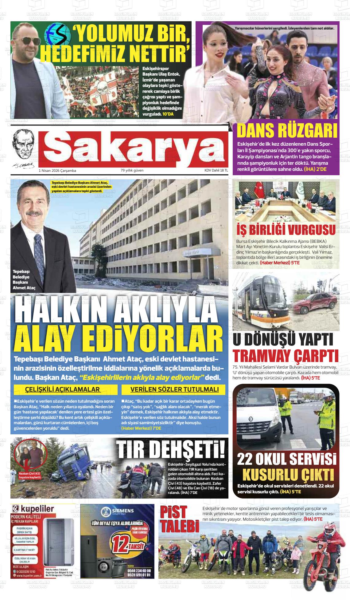 Eskisehir Sakarya 01.04.2026