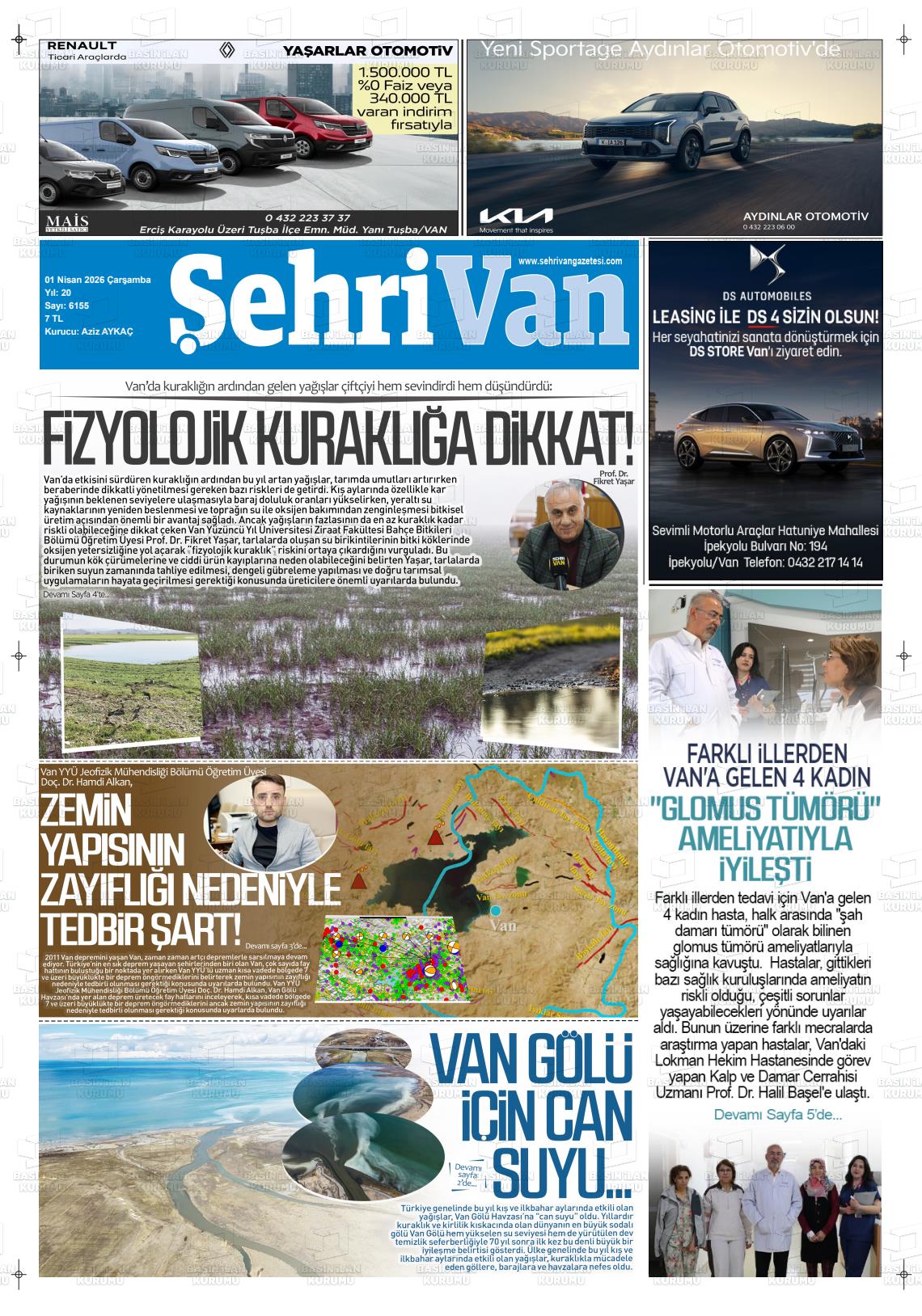 Van Sehri 01.04.2026