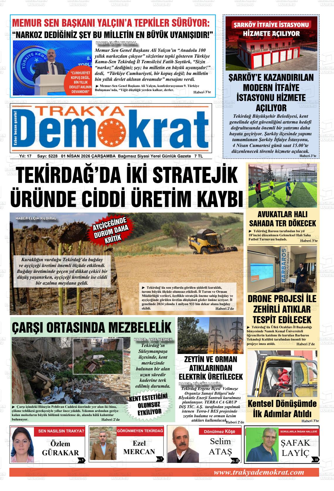 Tekirdag Trakyademokrat 01.04.2026