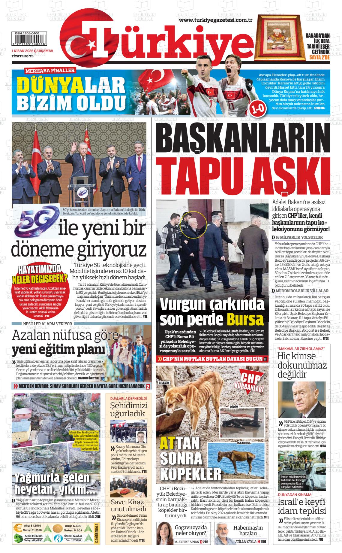 Türkiye Gazetesi 01.04.2026
