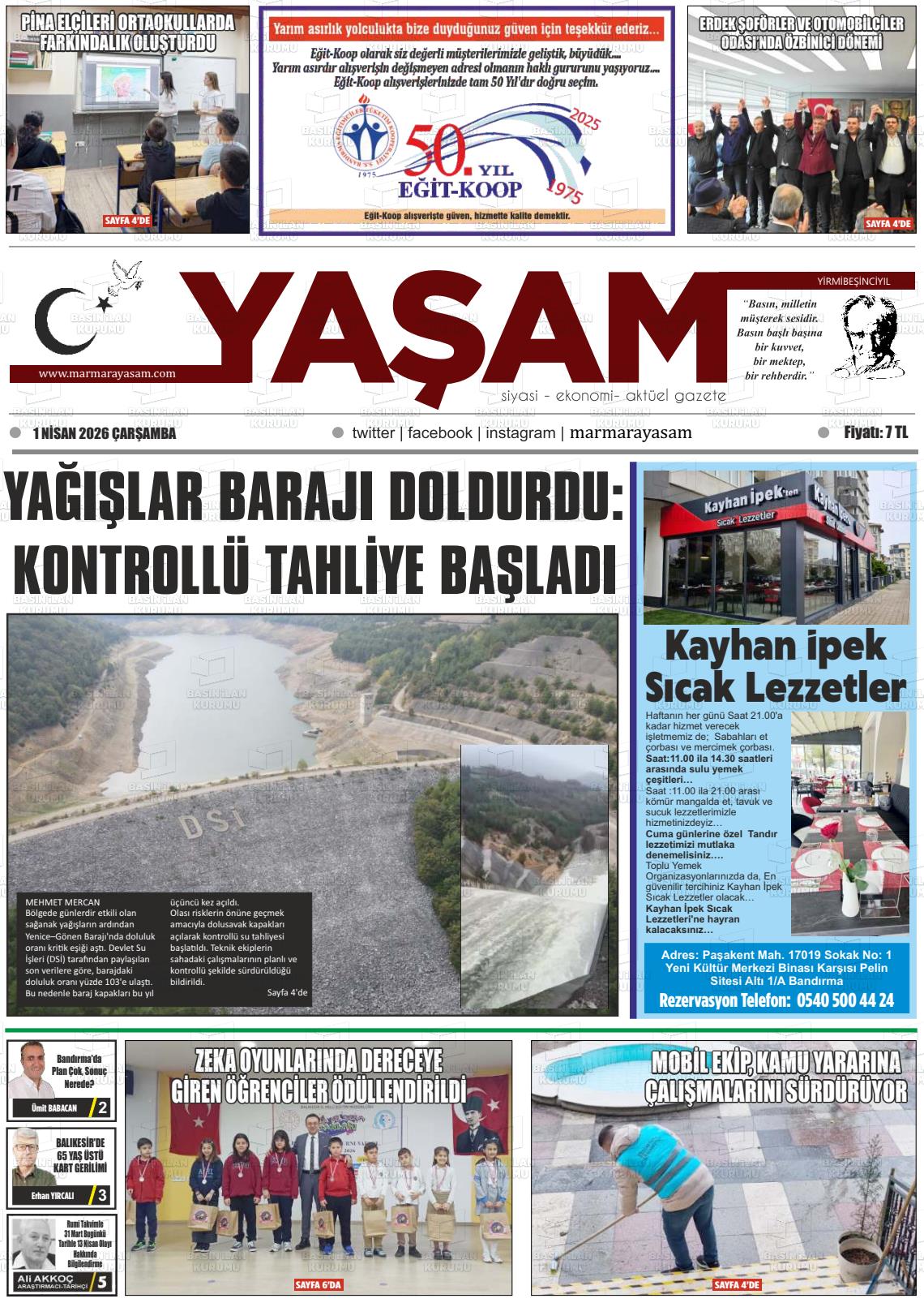 Canakkale Yasam 01.04.2026
