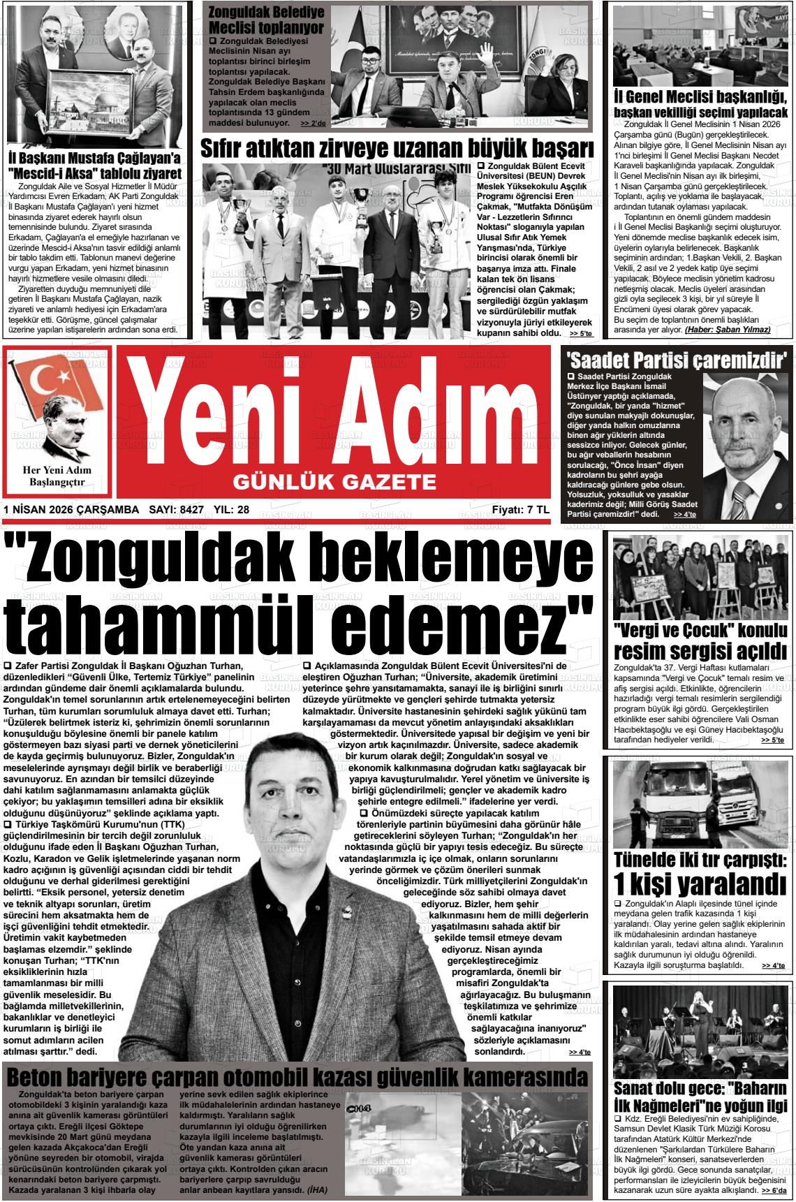 Zonguldak Yeniadim 01.04.2026