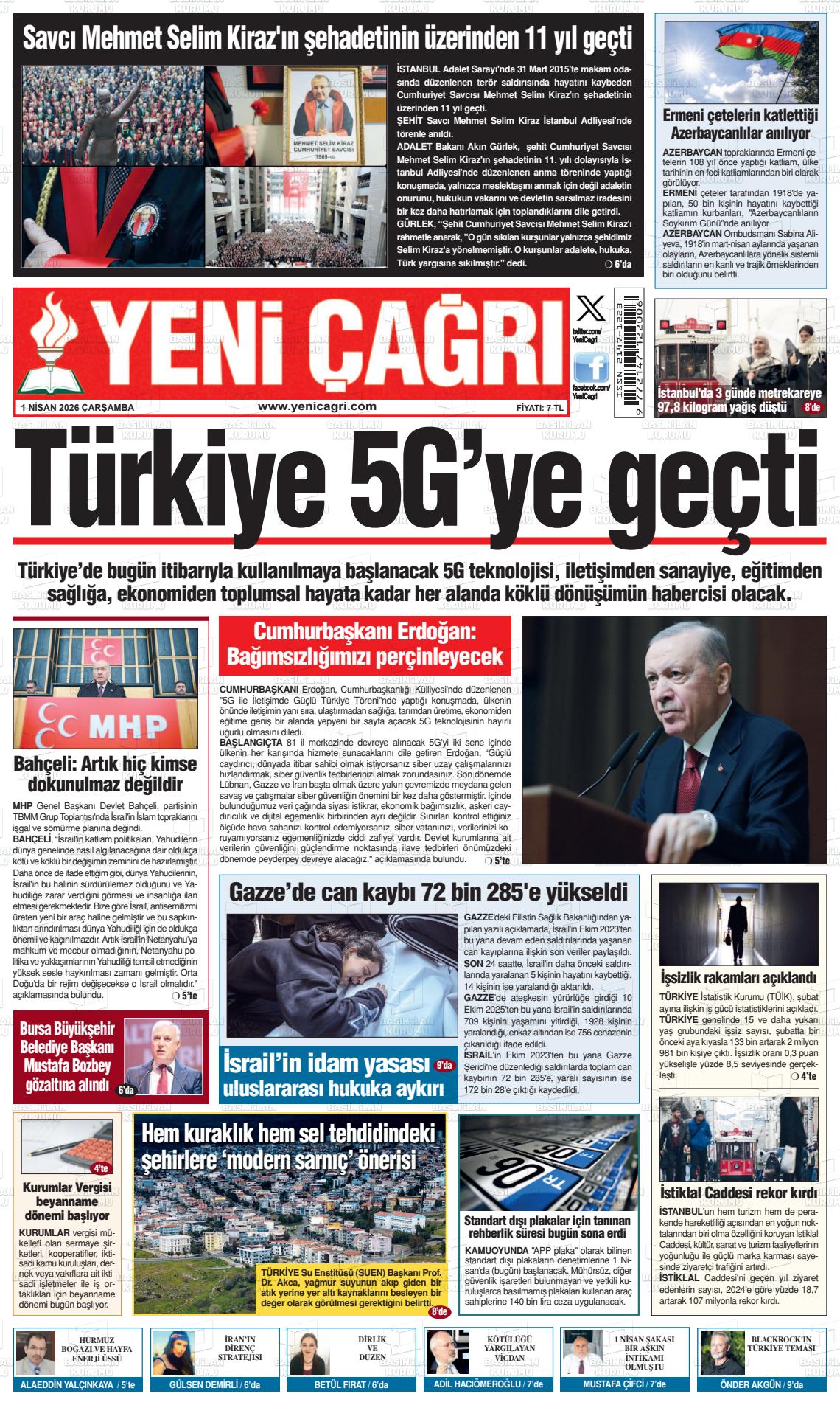 Istanbul Yenicagri 01.04.2026