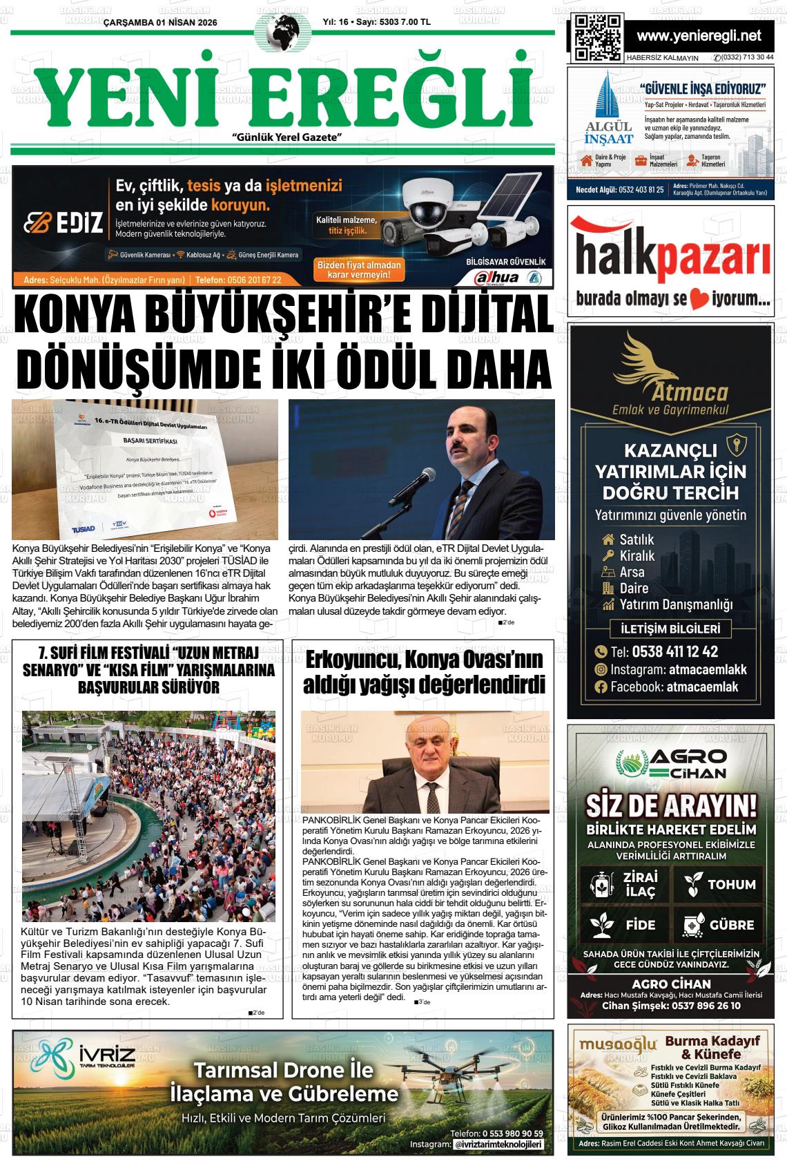 Konya Yenieregli 01.04.2026