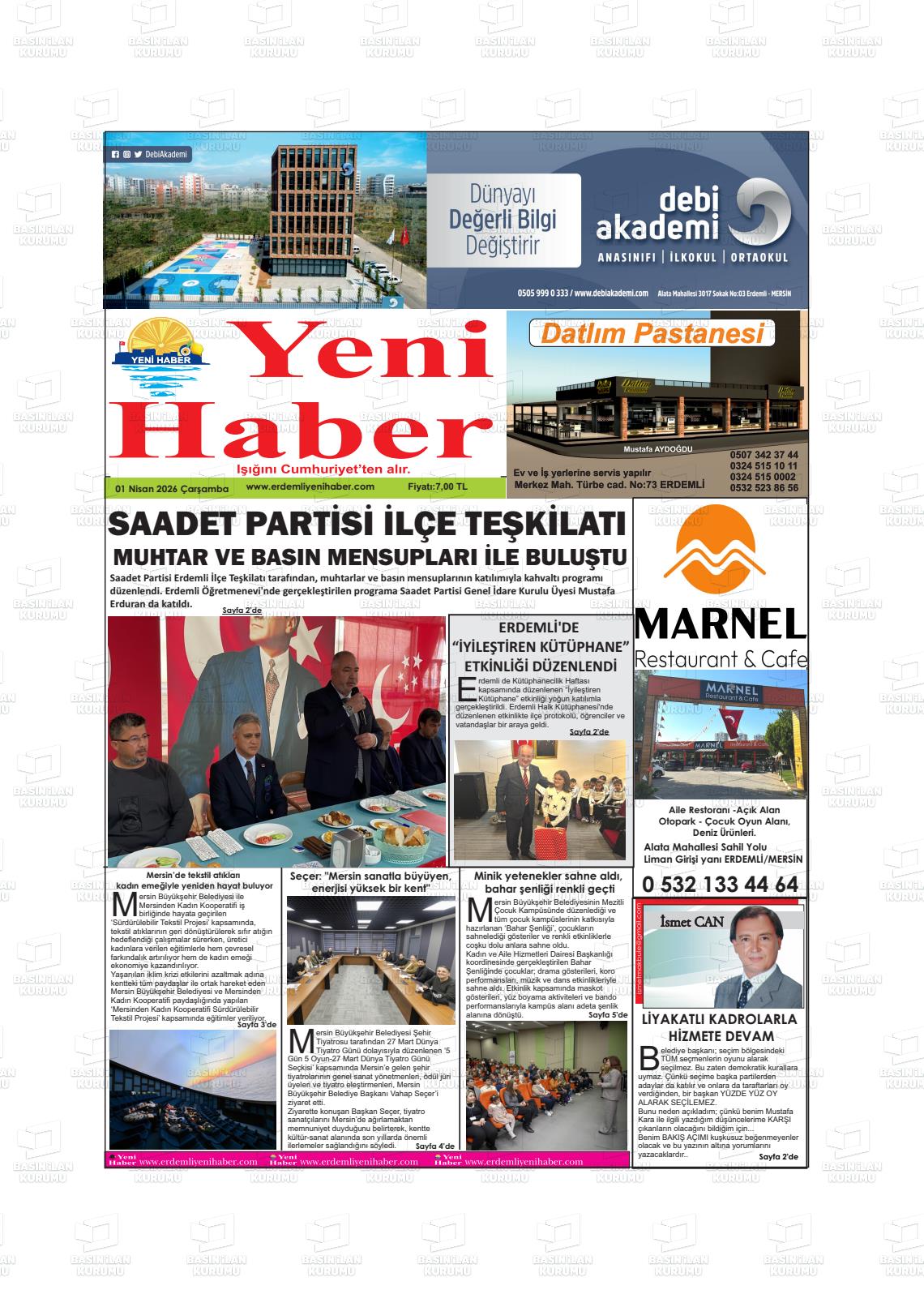 Konya Yenihaber 01.04.2026