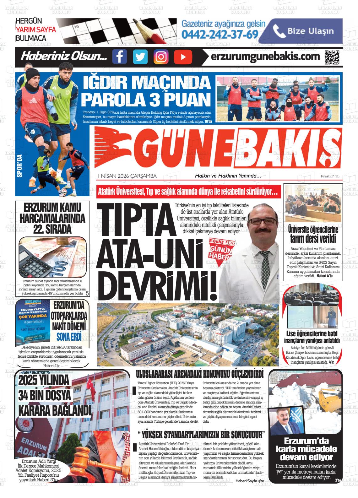 Erzurum Yenikusak 01.04.2026