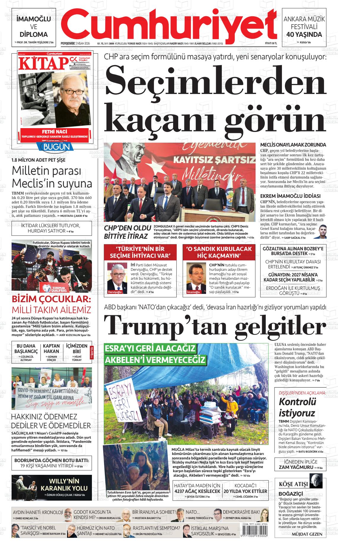 Cumhuriyet Gazetesi 02.04.2026