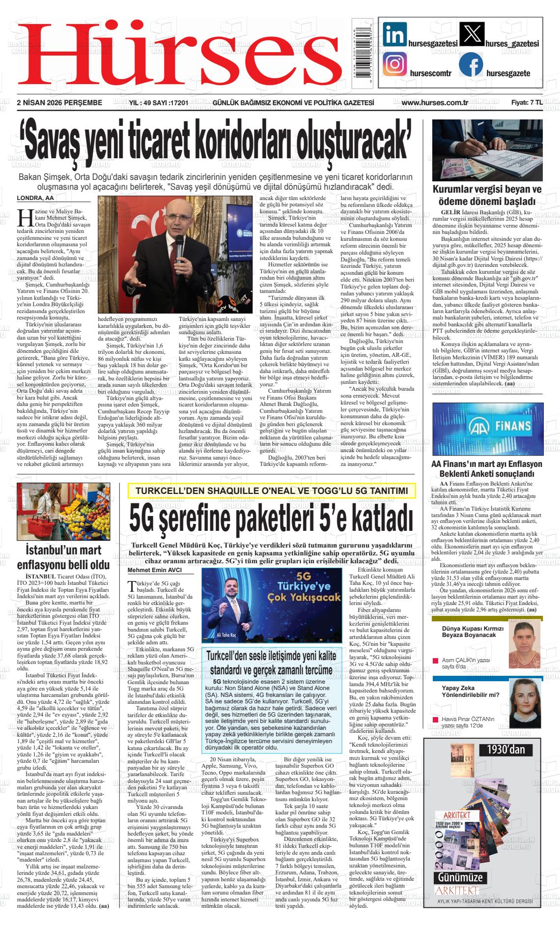 Hürses Gazetesi 02.04.2026