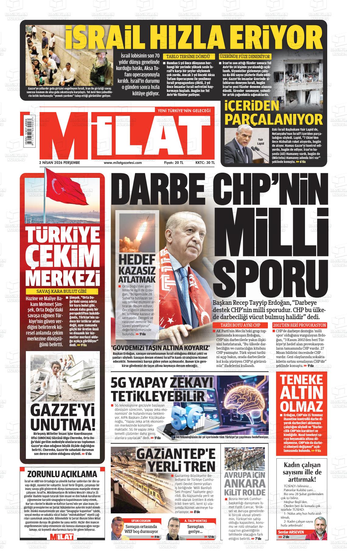 Milat Gazetesi 02.04.2026