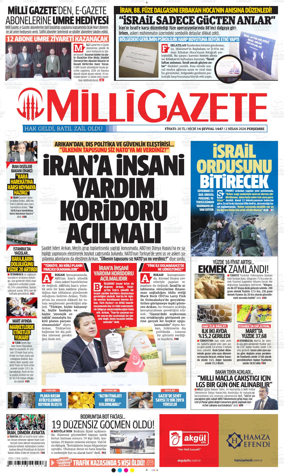 Milli Gazete Gazetesi 02.04.2026