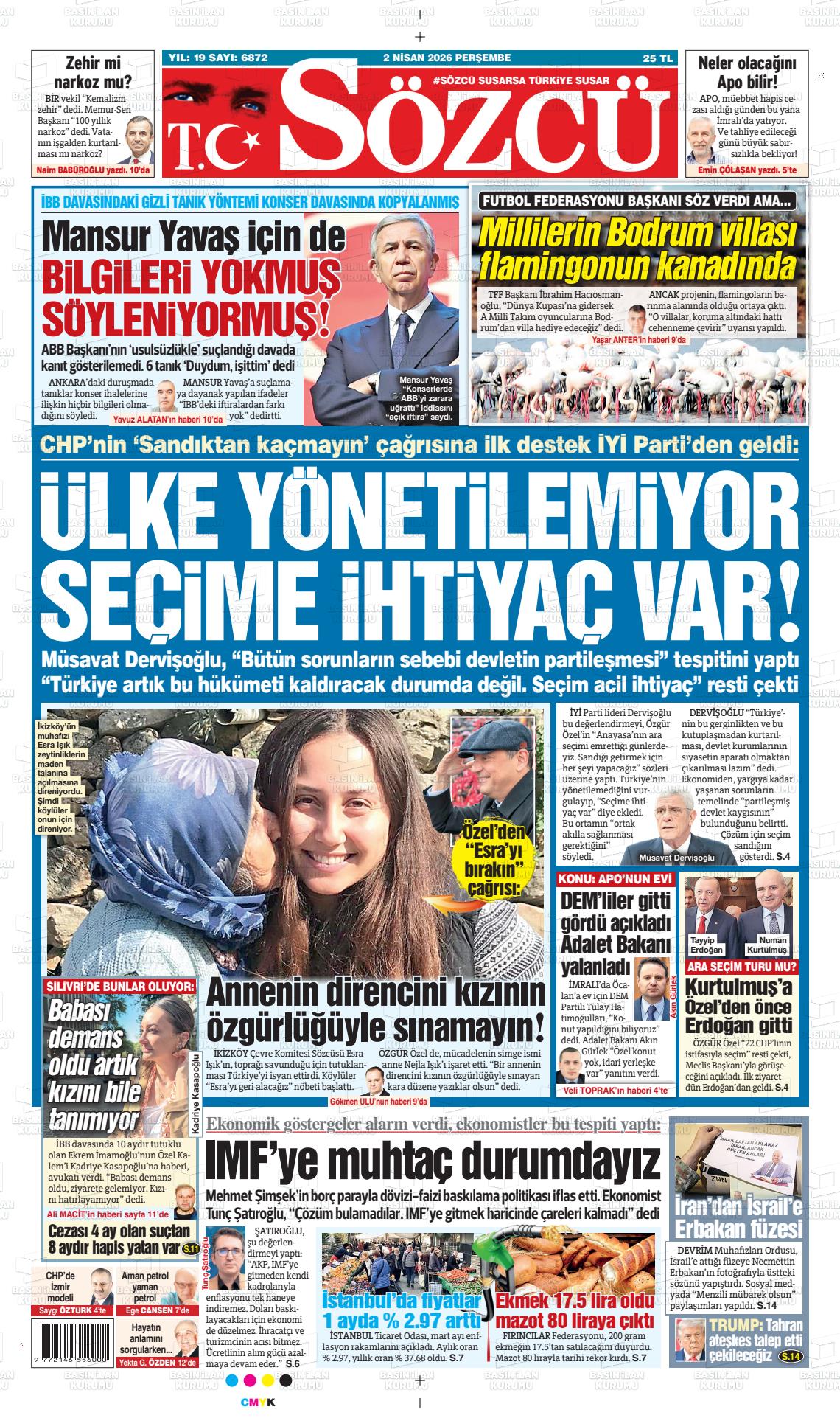 Sözcü Gazetesi 02.04.2026