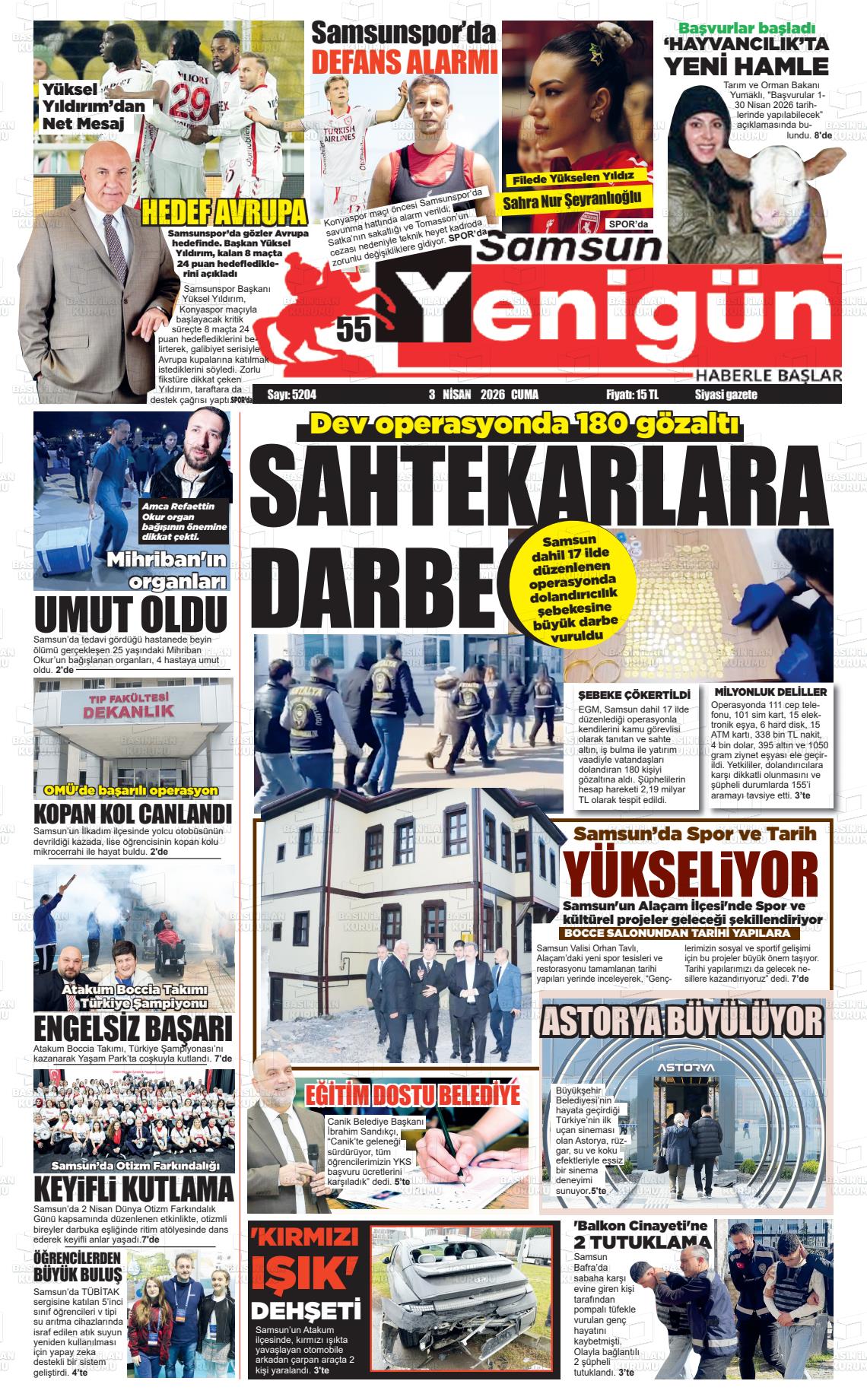 Samsun 55 Yenigun 03.04.2026
