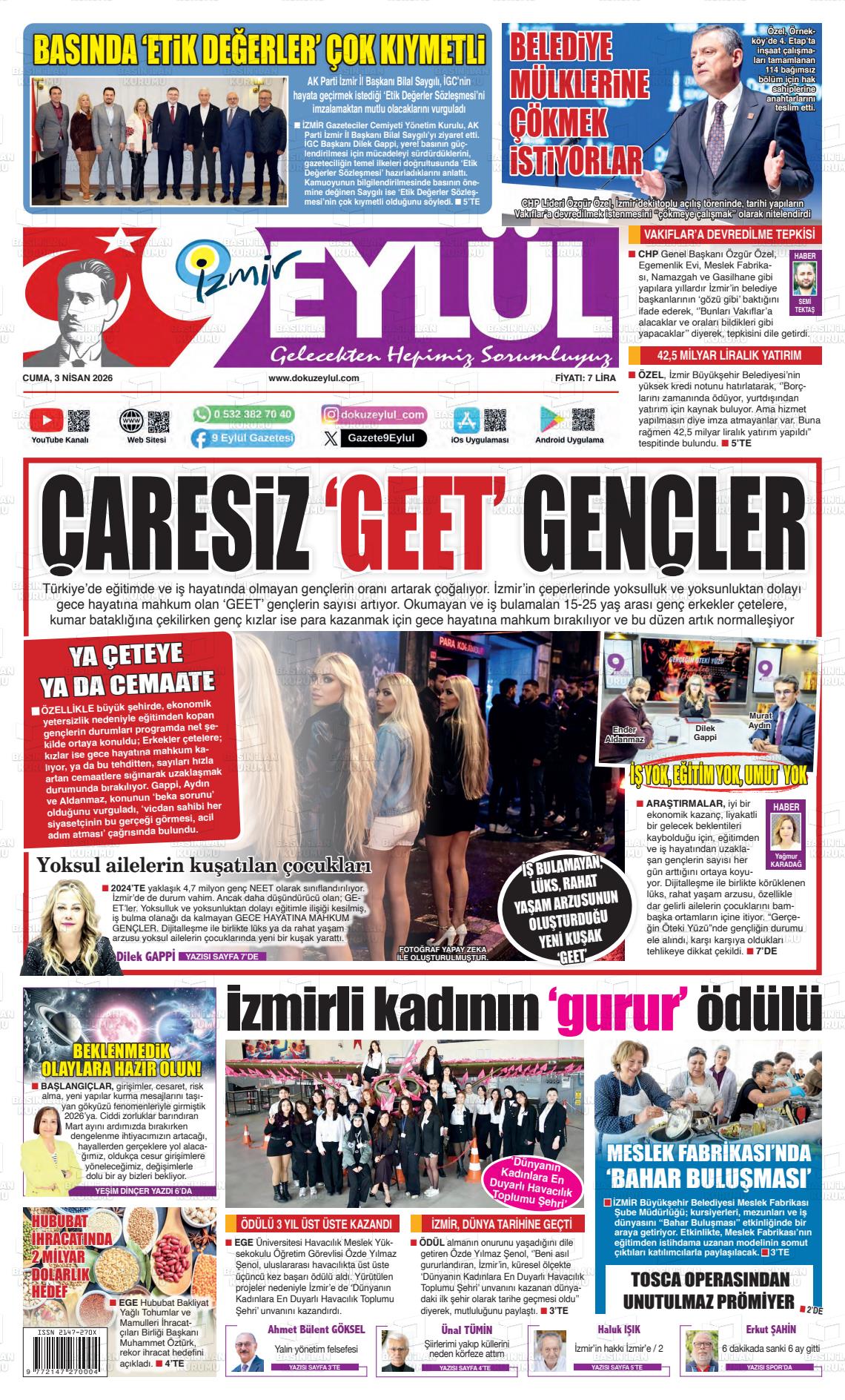 Izmir 9 Eylul 03.04.2026