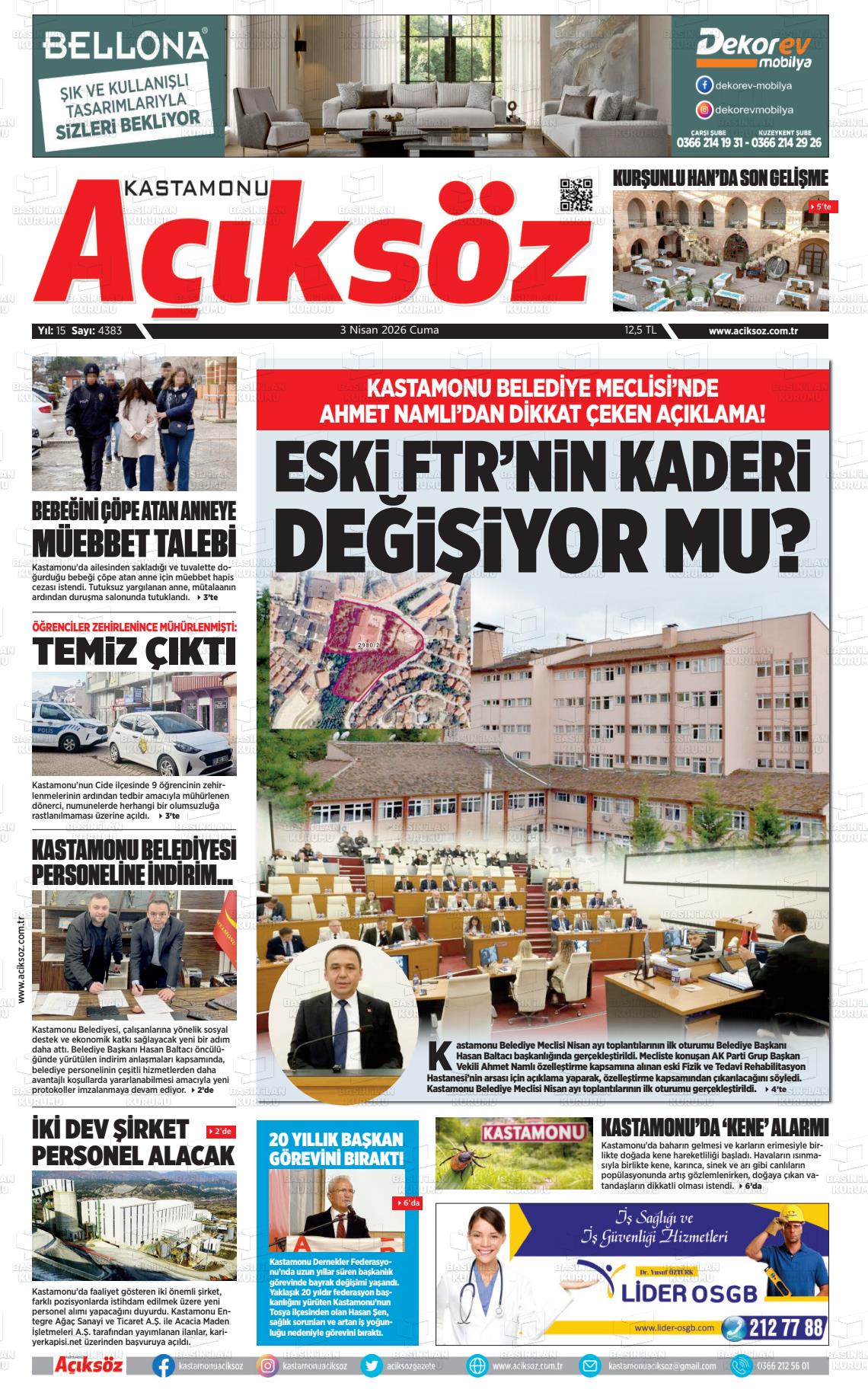 Kastamonu Aciksoz 03.04.2026
