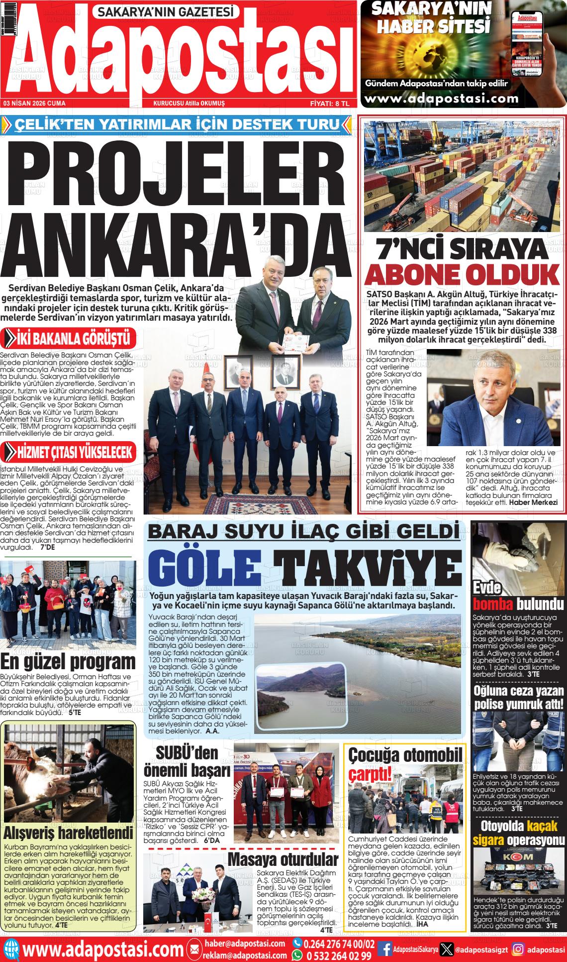 Sakarya Adapostasi 03.04.2026