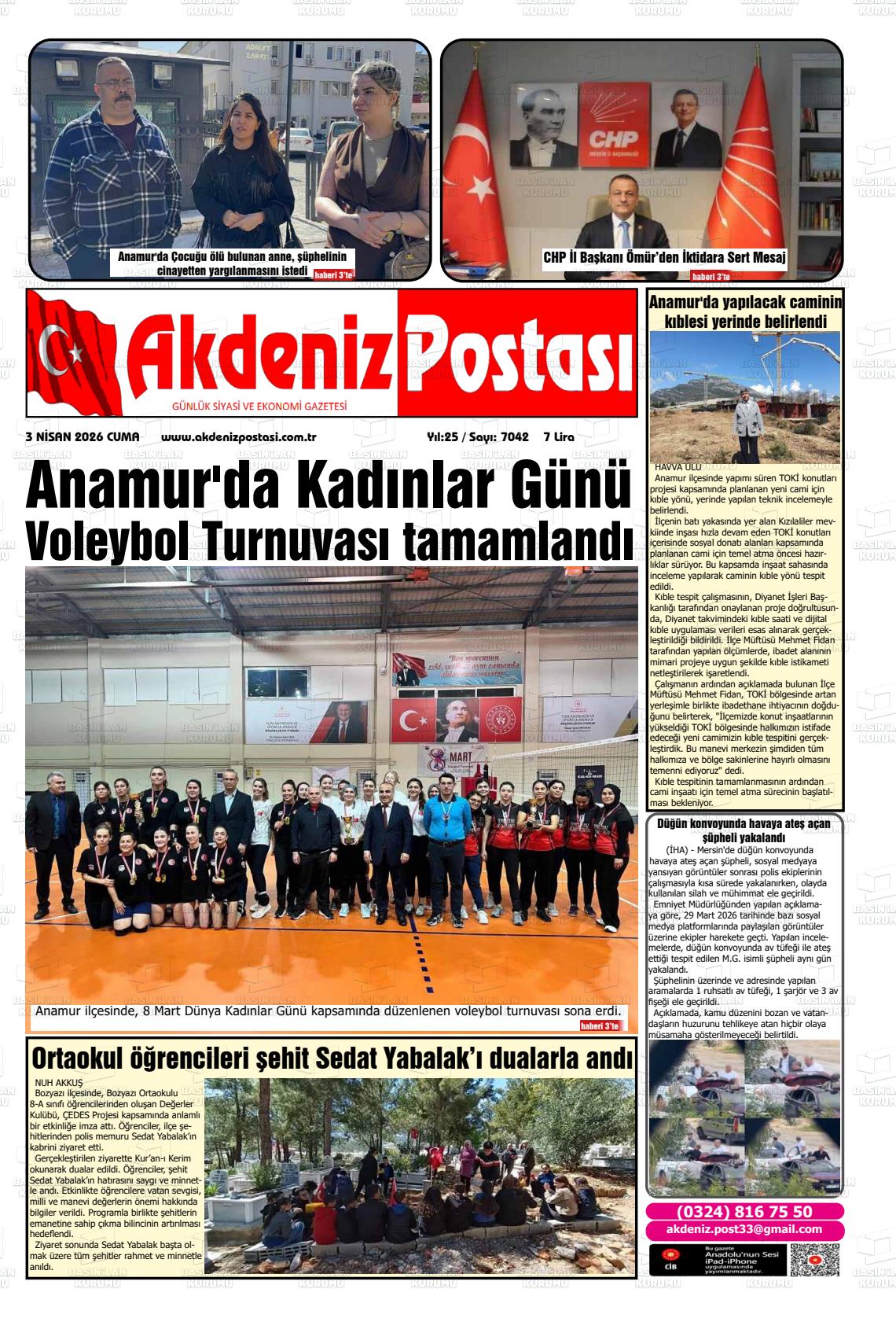 Mersin Akdenizpostasi 03.04.2026