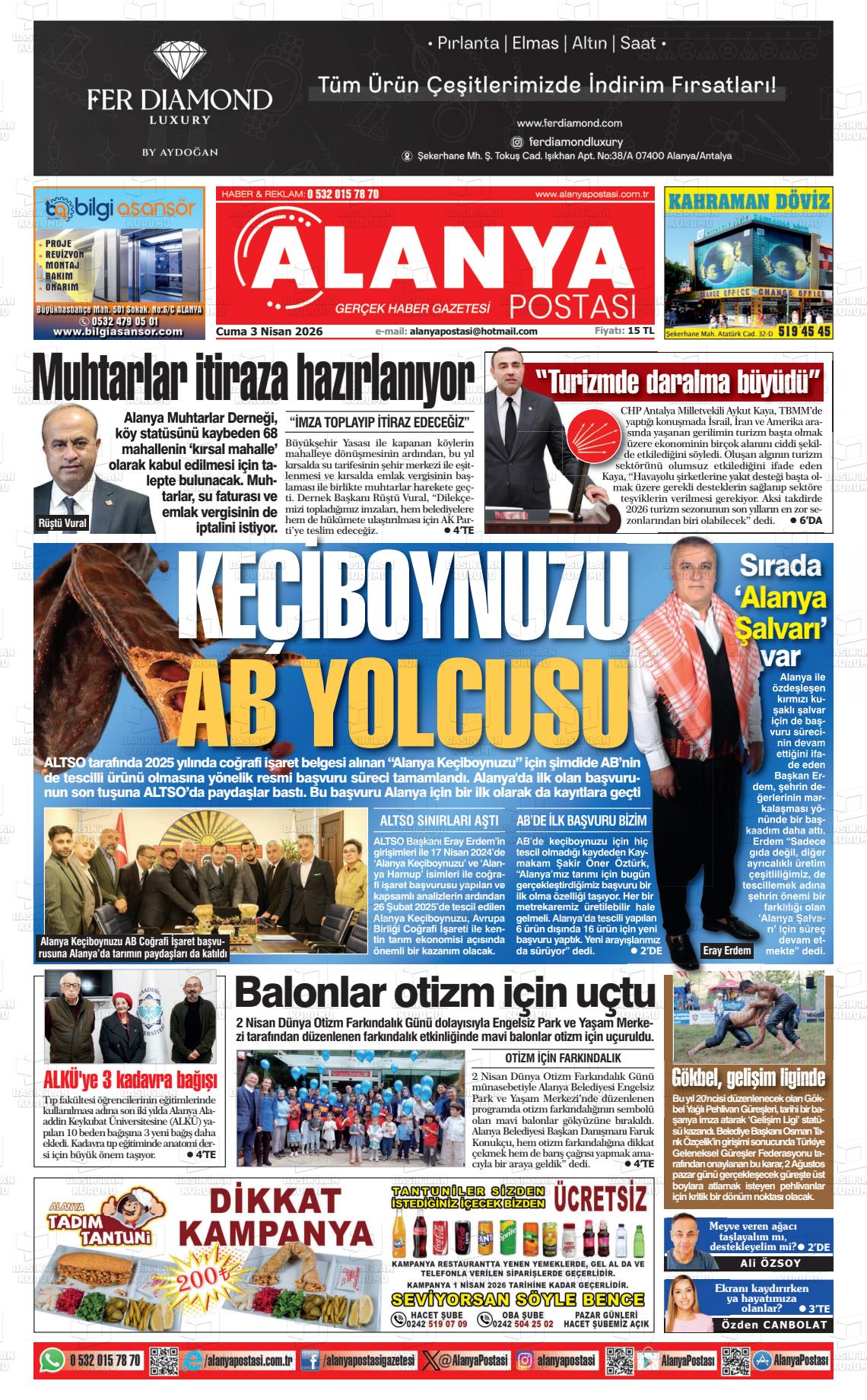 Antalya Alanyapostasi 03.04.2026