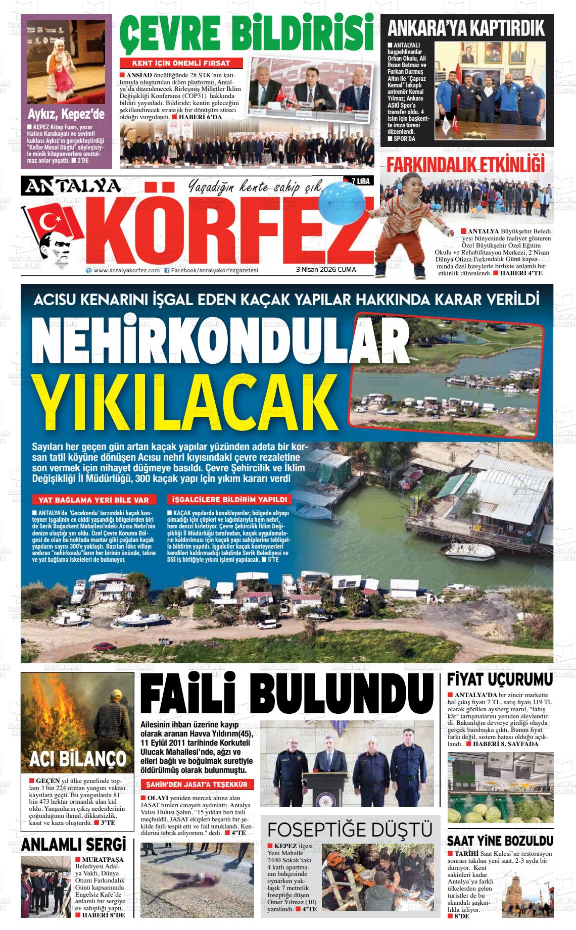 Antalya Korfez 03.04.2026