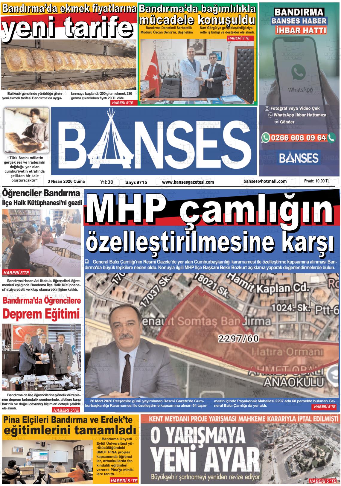 Balikesir Banses 03.04.2026