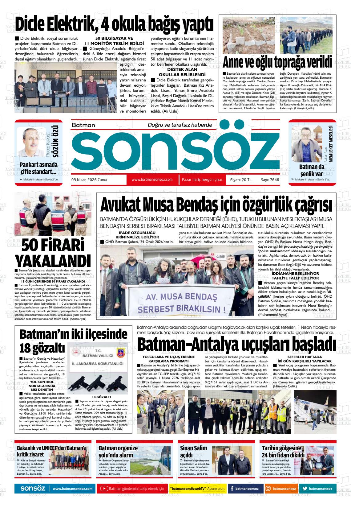 Batman Sonsoz 03.04.2026