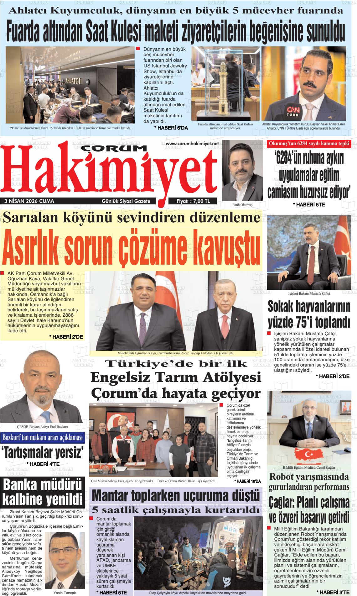 Corum Hakimiyet 03.04.2026
