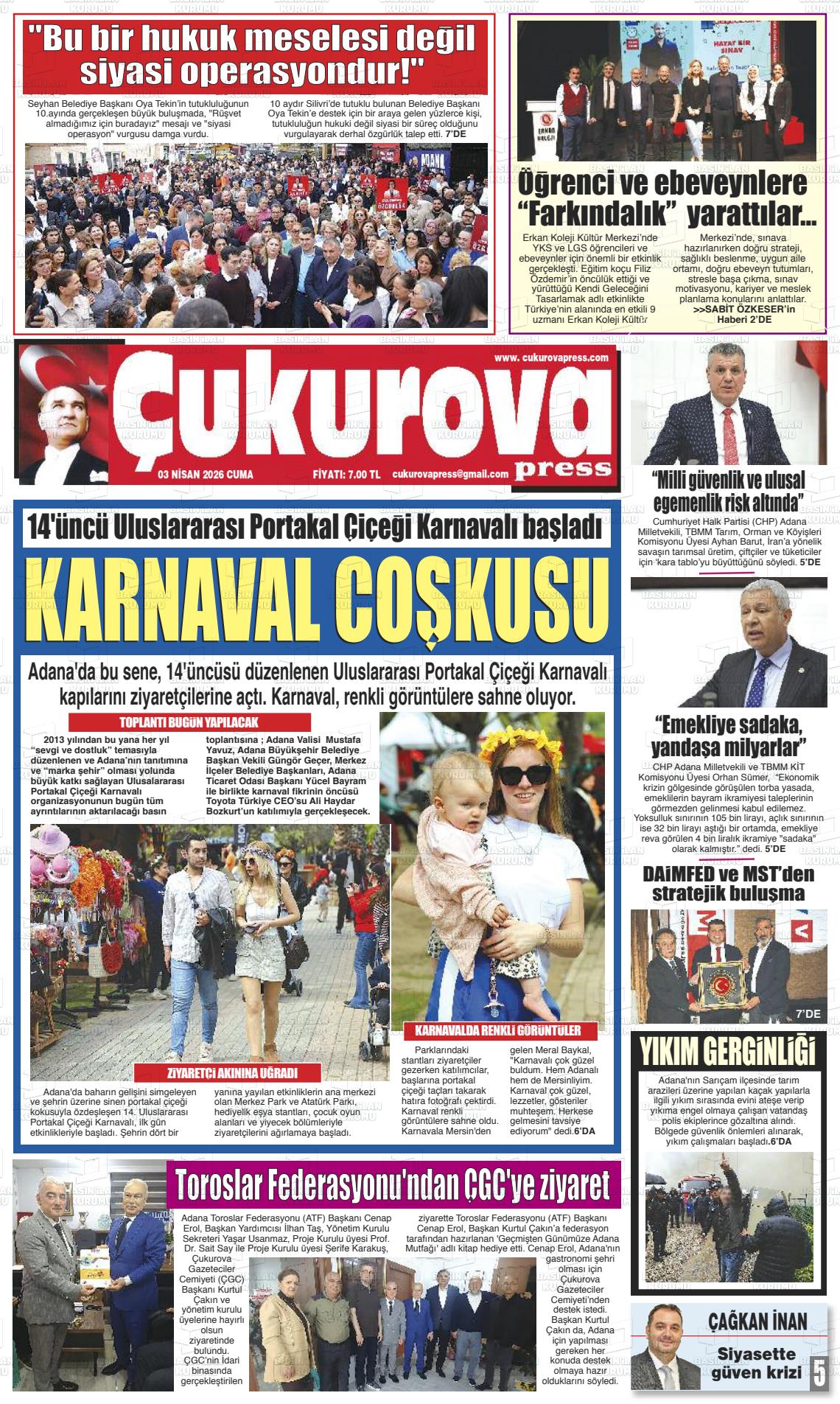 Adana Cukurovapress 03.04.2026