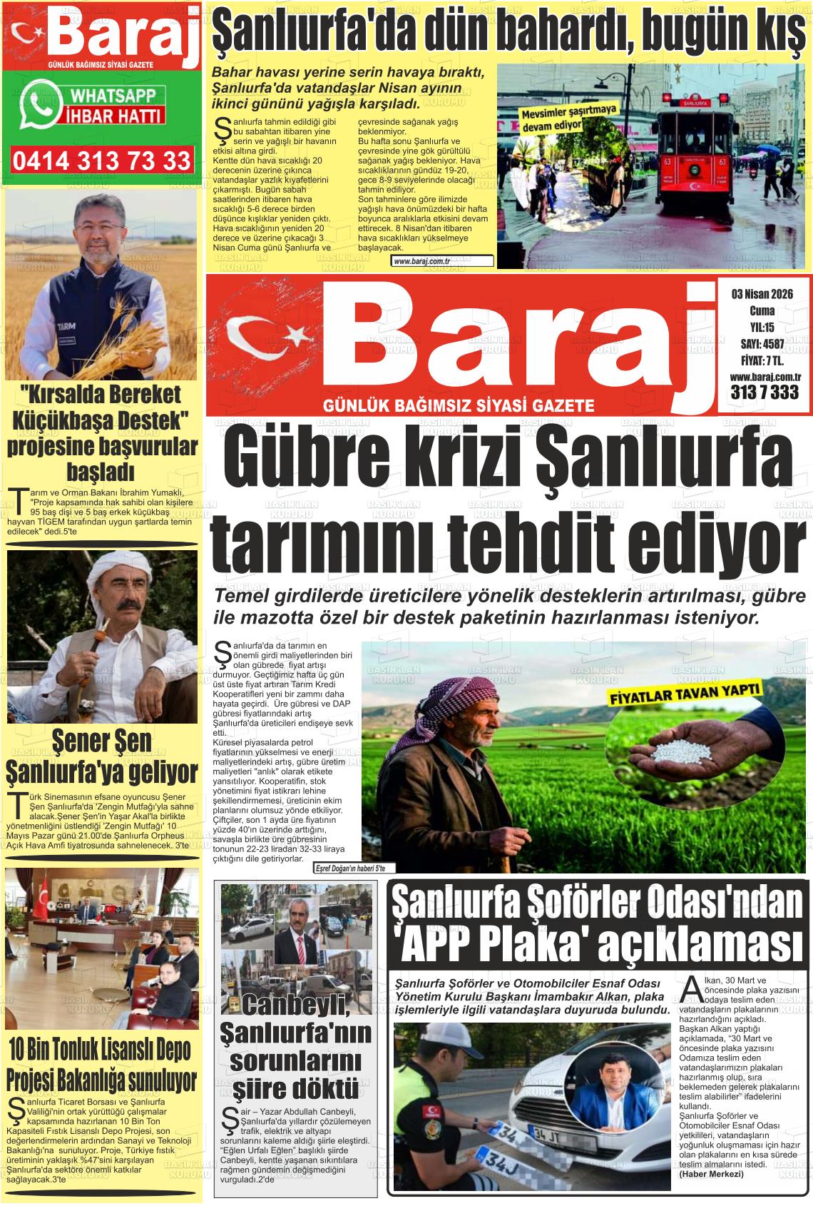 Sanliurfa Dundenbugunesafak 03.04.2026