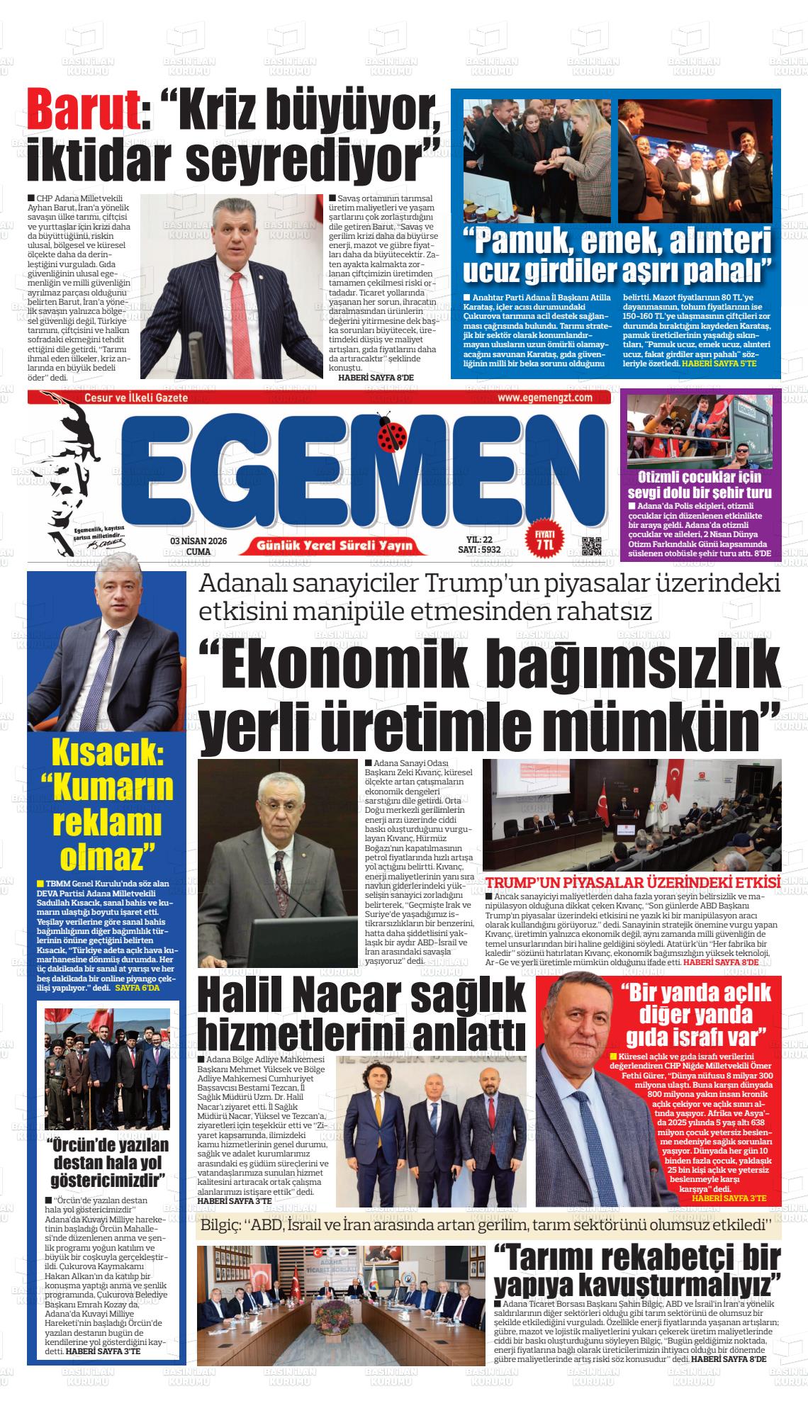 Adana Egemen 03.04.2026