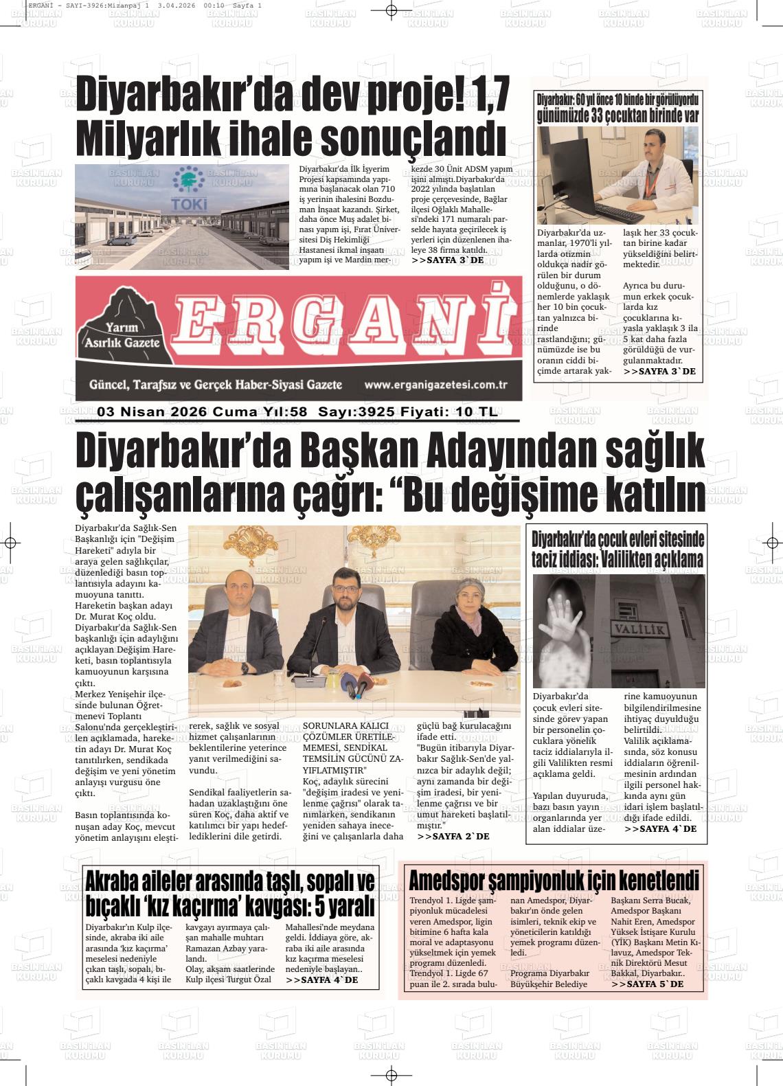 Diyarbakir Ergani 03.04.2026