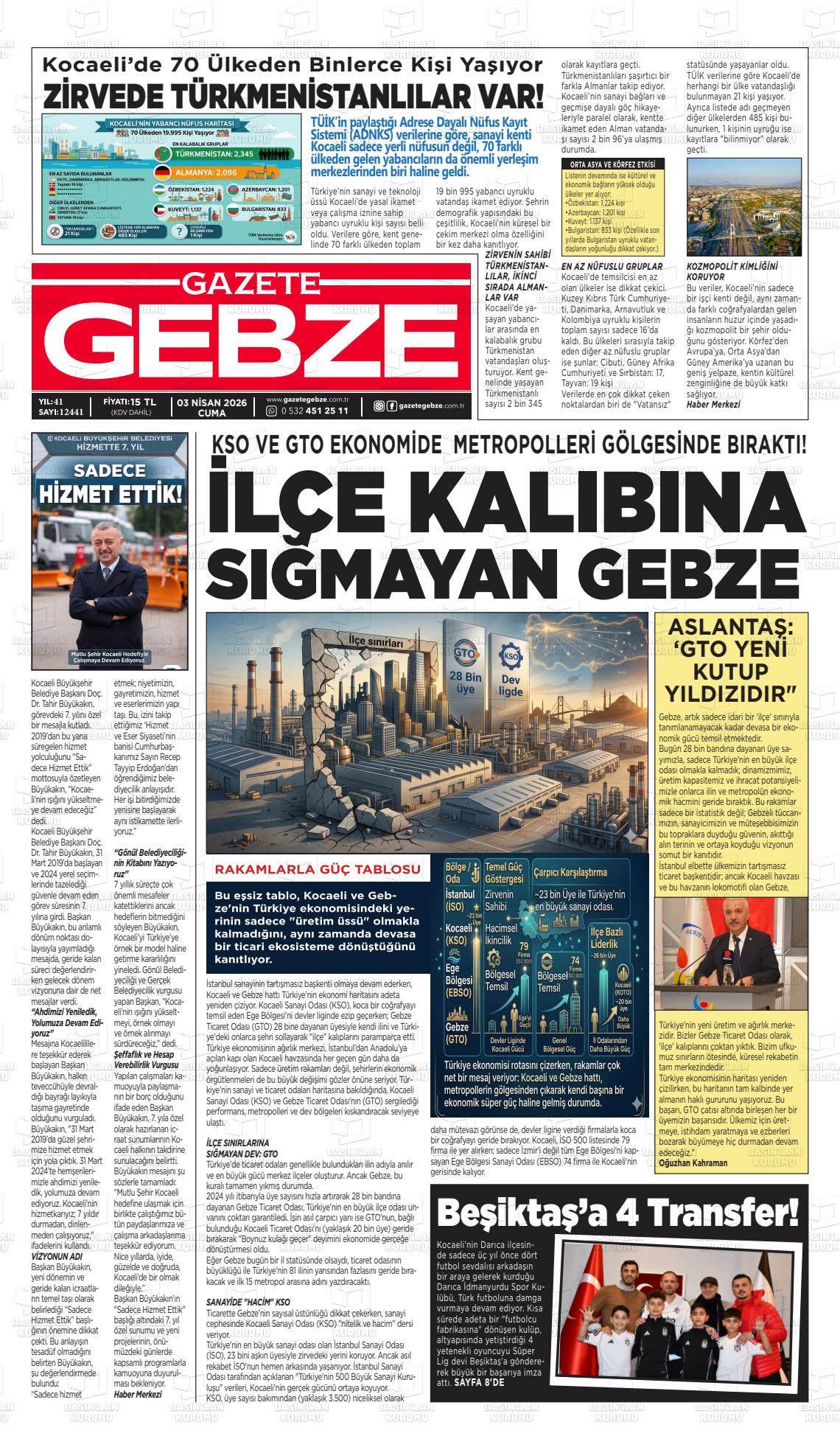 Kocaeli Gebze 03.04.2026