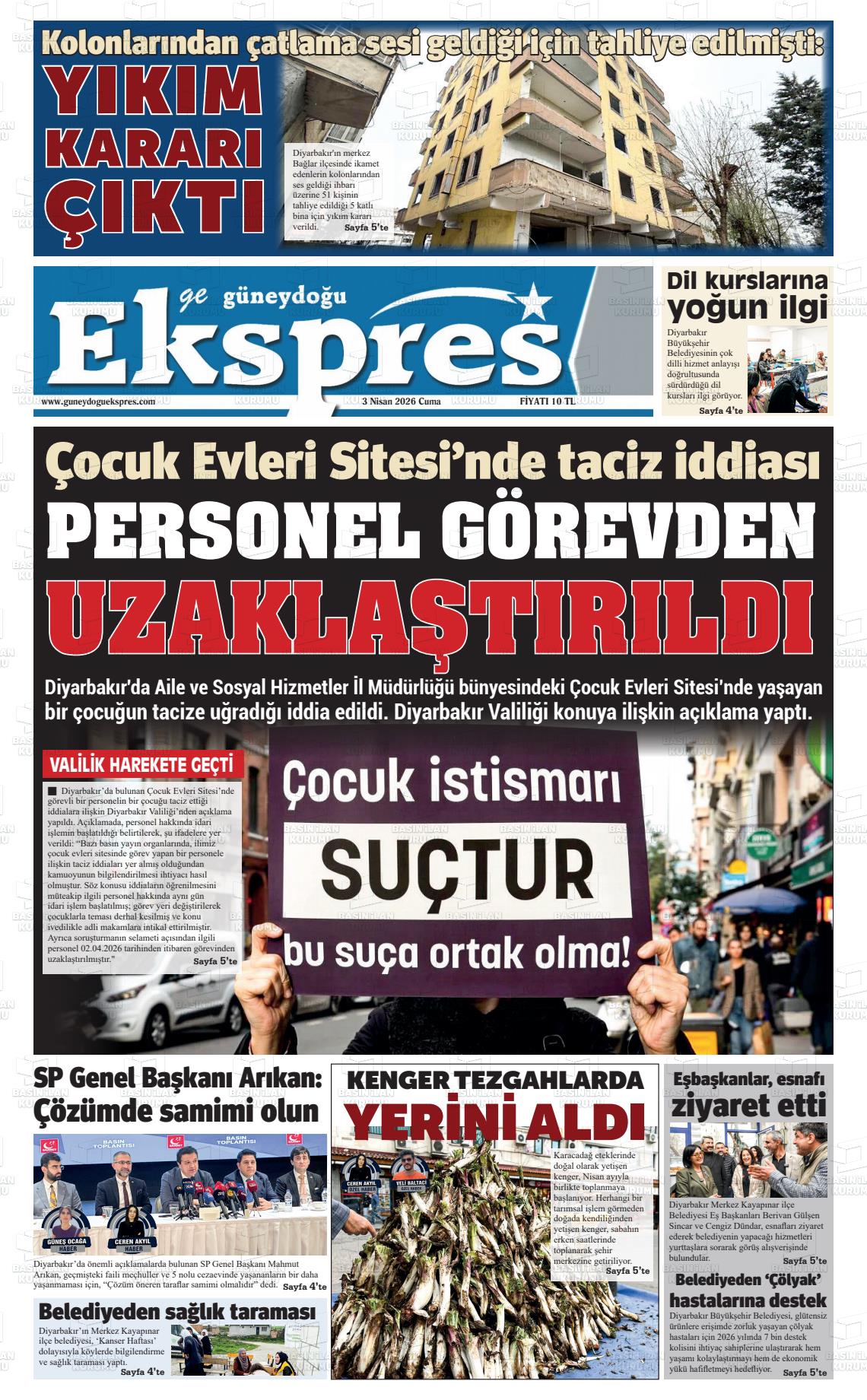 Diyarbakir Geguneydoguekspres 03.04.2026