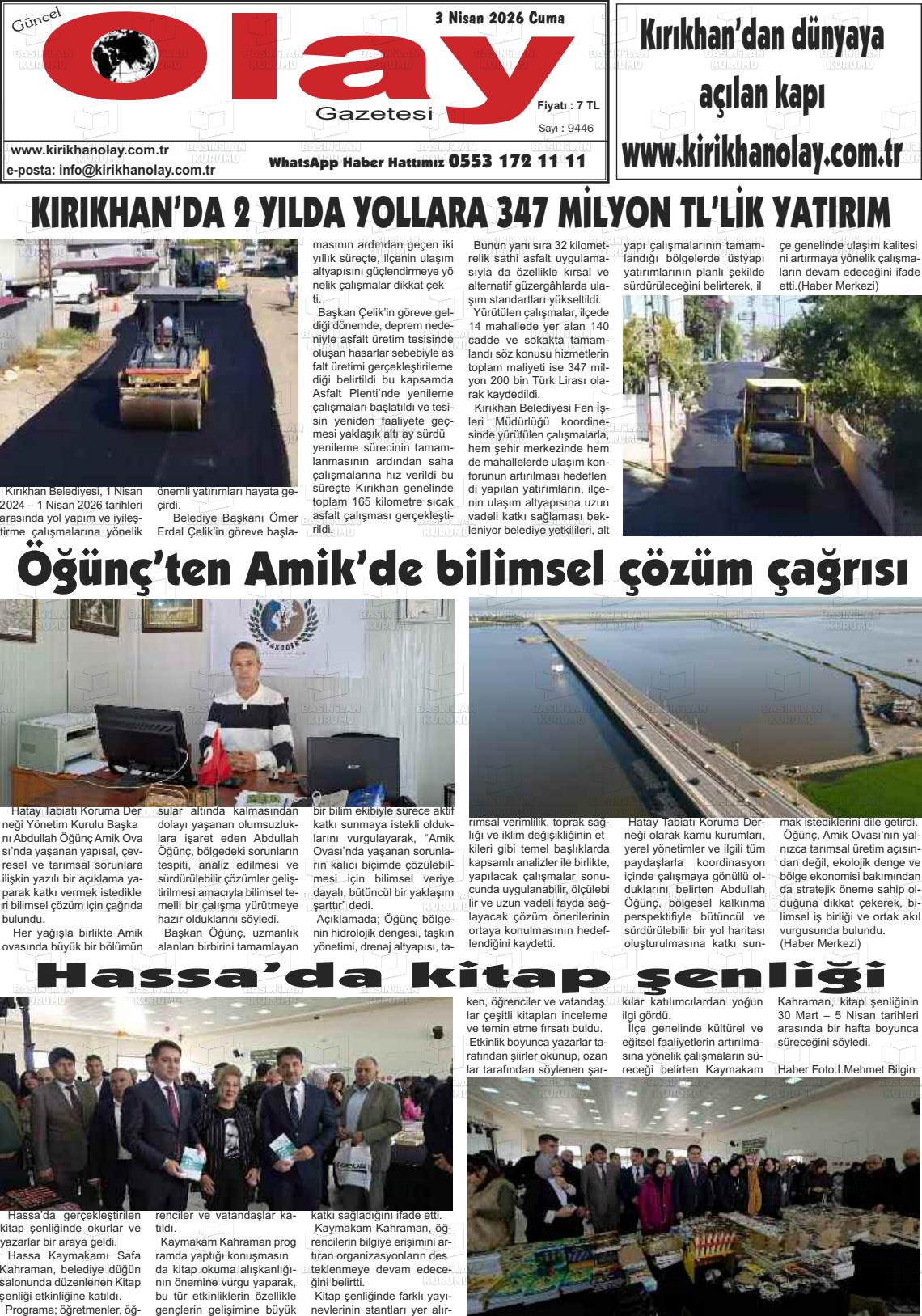 Hatay Guncelolay 03.04.2026