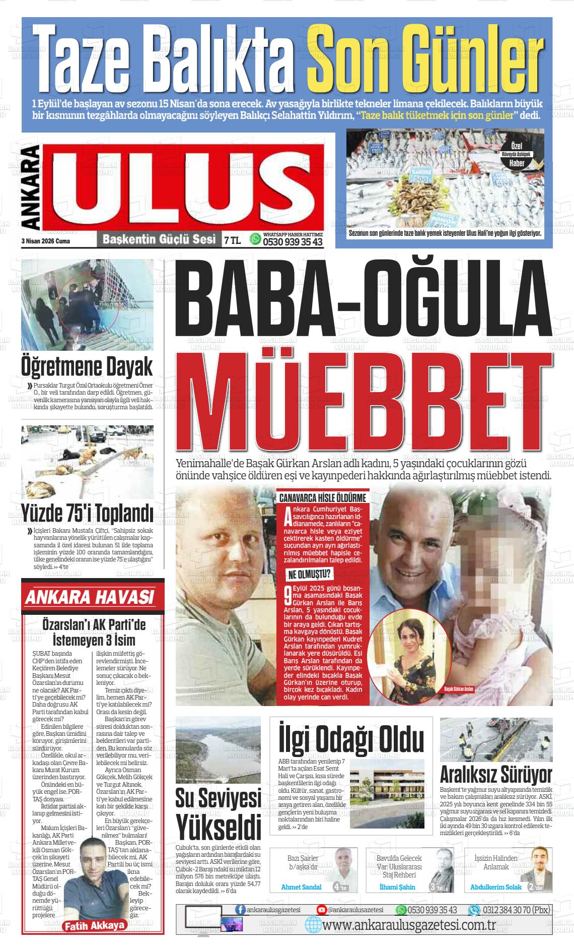 Ankara Habervaktim 03.04.2026