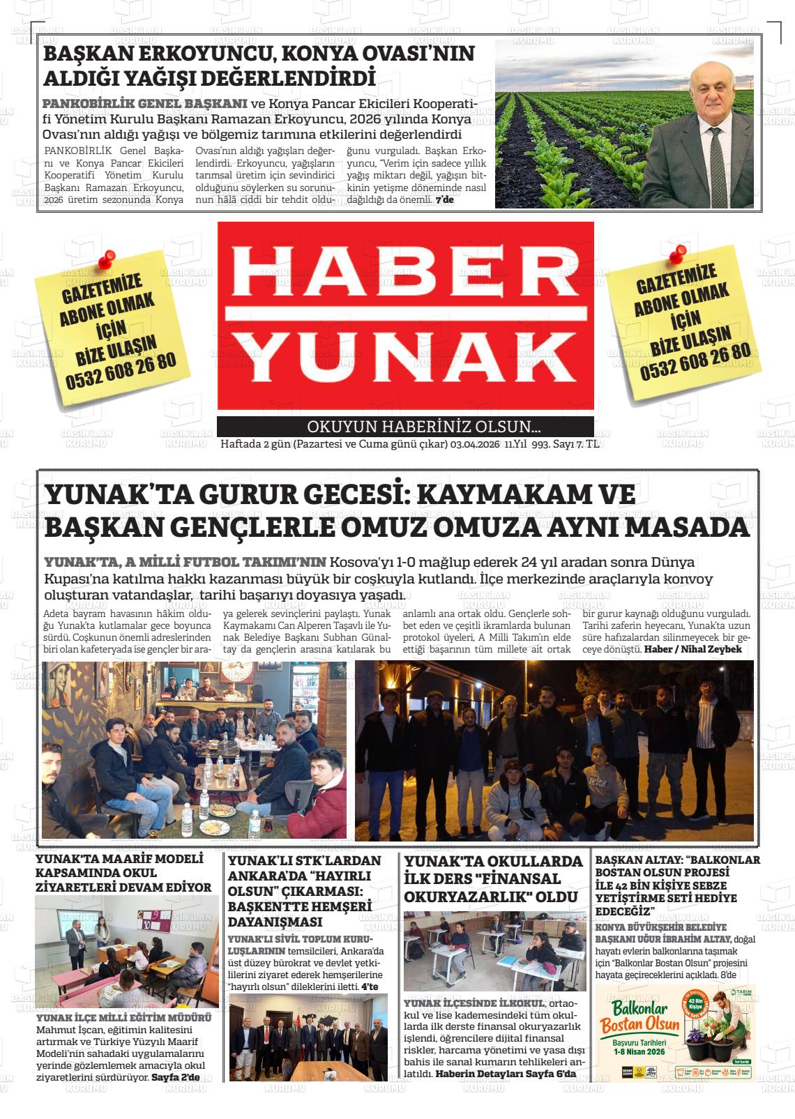 Konya Haberyunak 03.04.2026