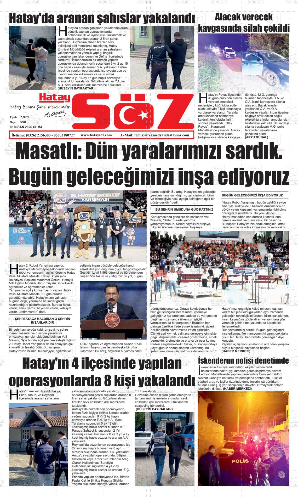 Hatay Soz 03.04.2026