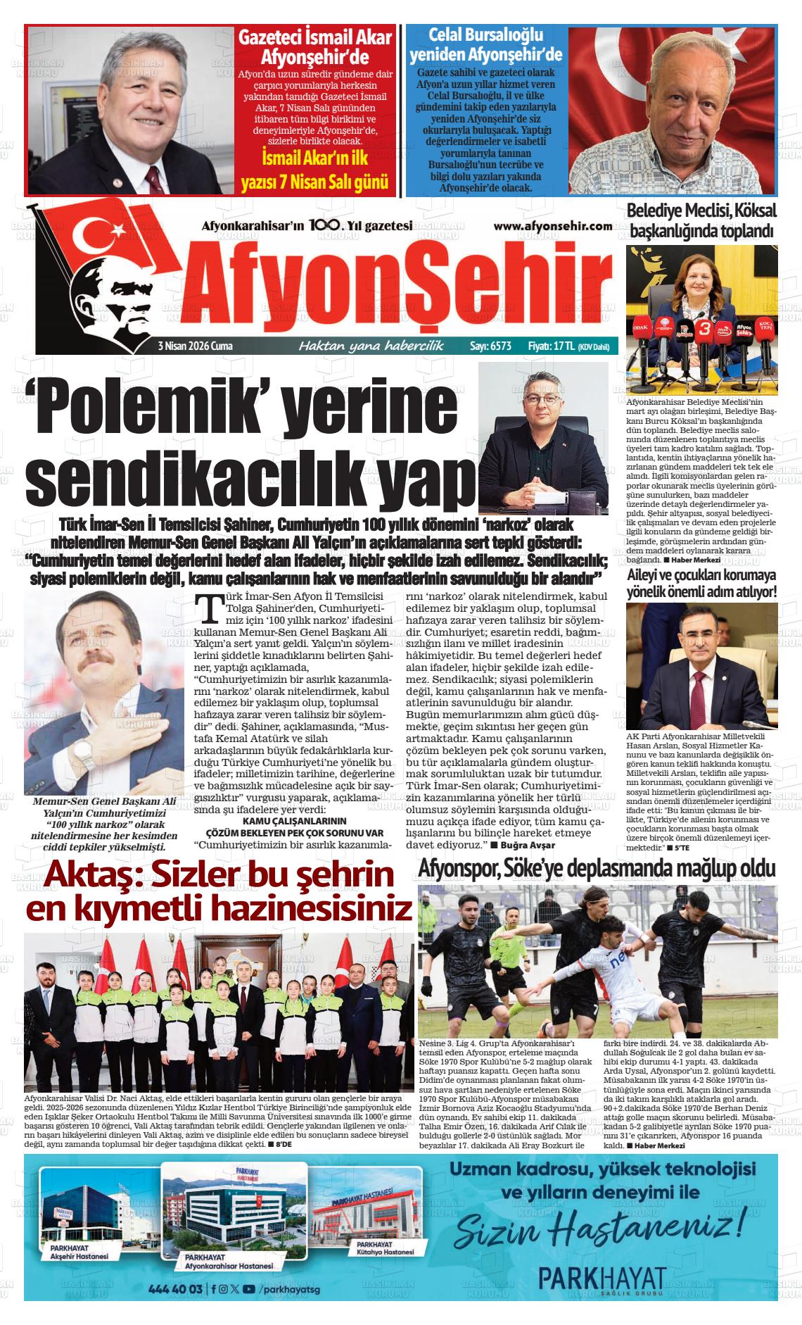 Afyonkarahisar Hisar 03.04.2026