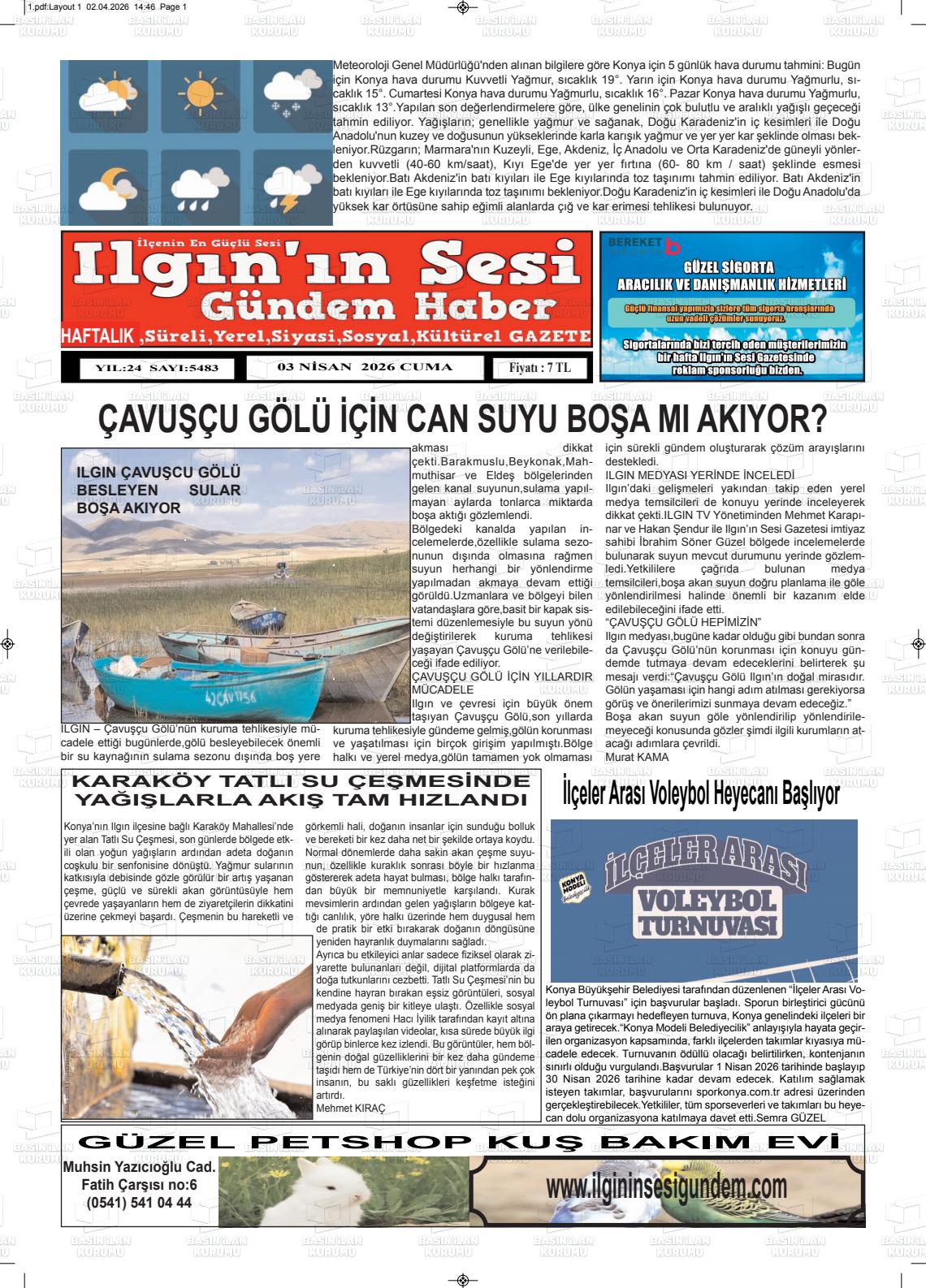 Konya Ilgininsesi 03.04.2026