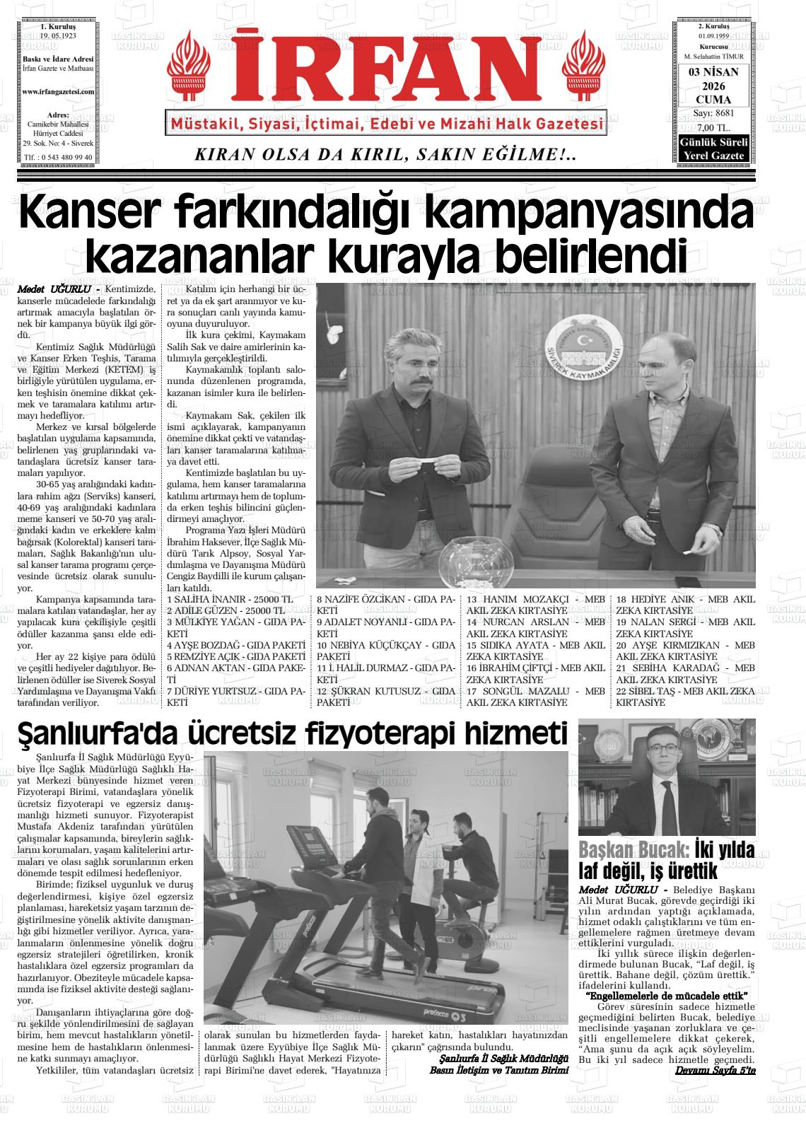 Sanliurfa Irfan 03.04.2026