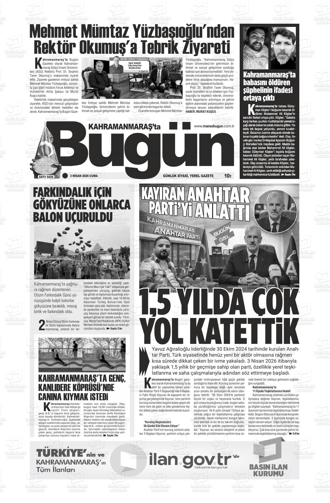 Kahramanmaras Tabugun 03.04.2026