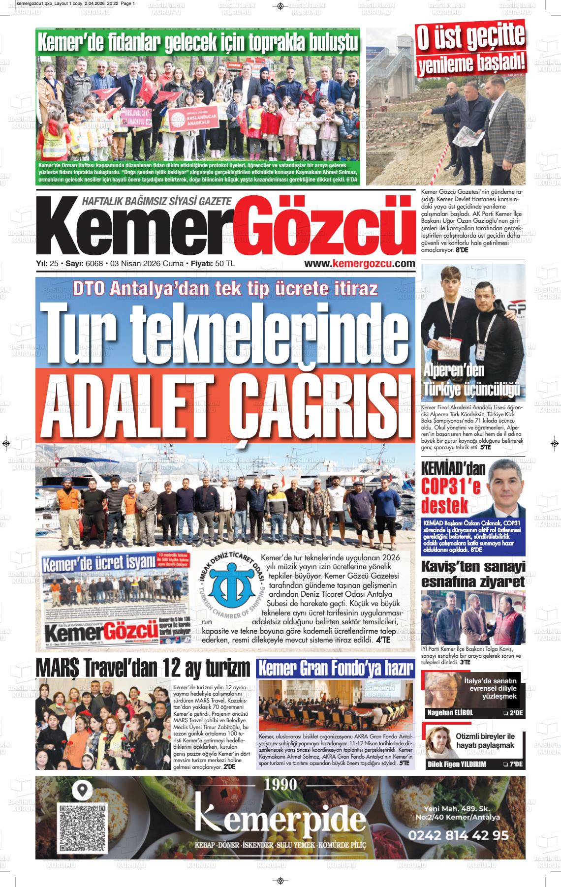 Antalya Kemergozcu 03.04.2026