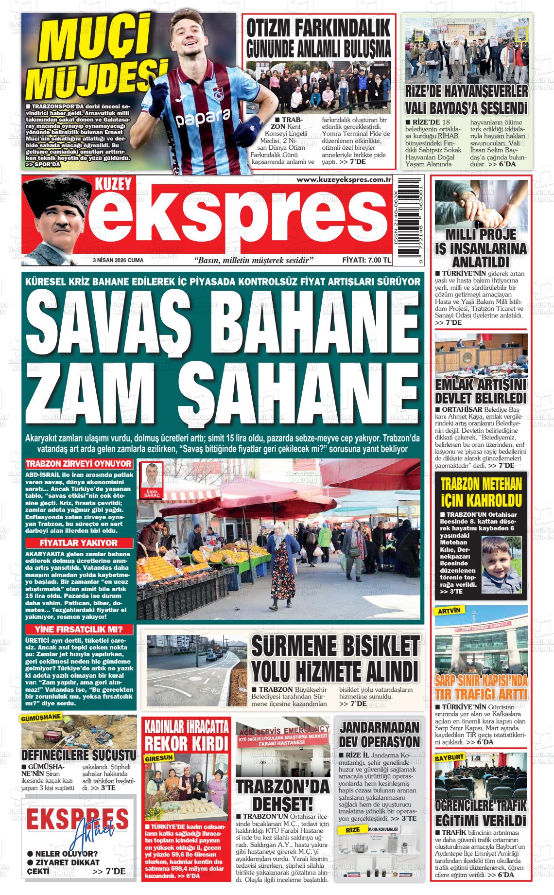 Trabzon Kuzeyekspres 03.04.2026