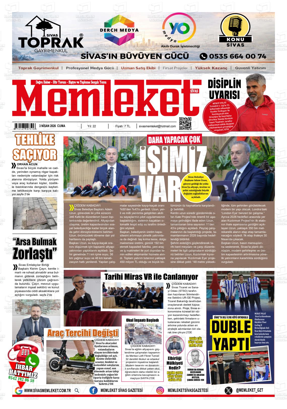 Sivas Memleket 03.04.2026