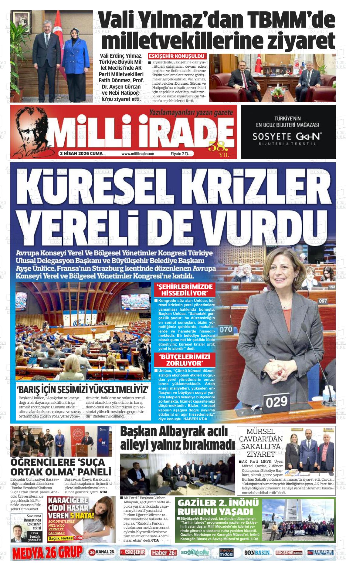 Konya Milliirade 03.04.2026