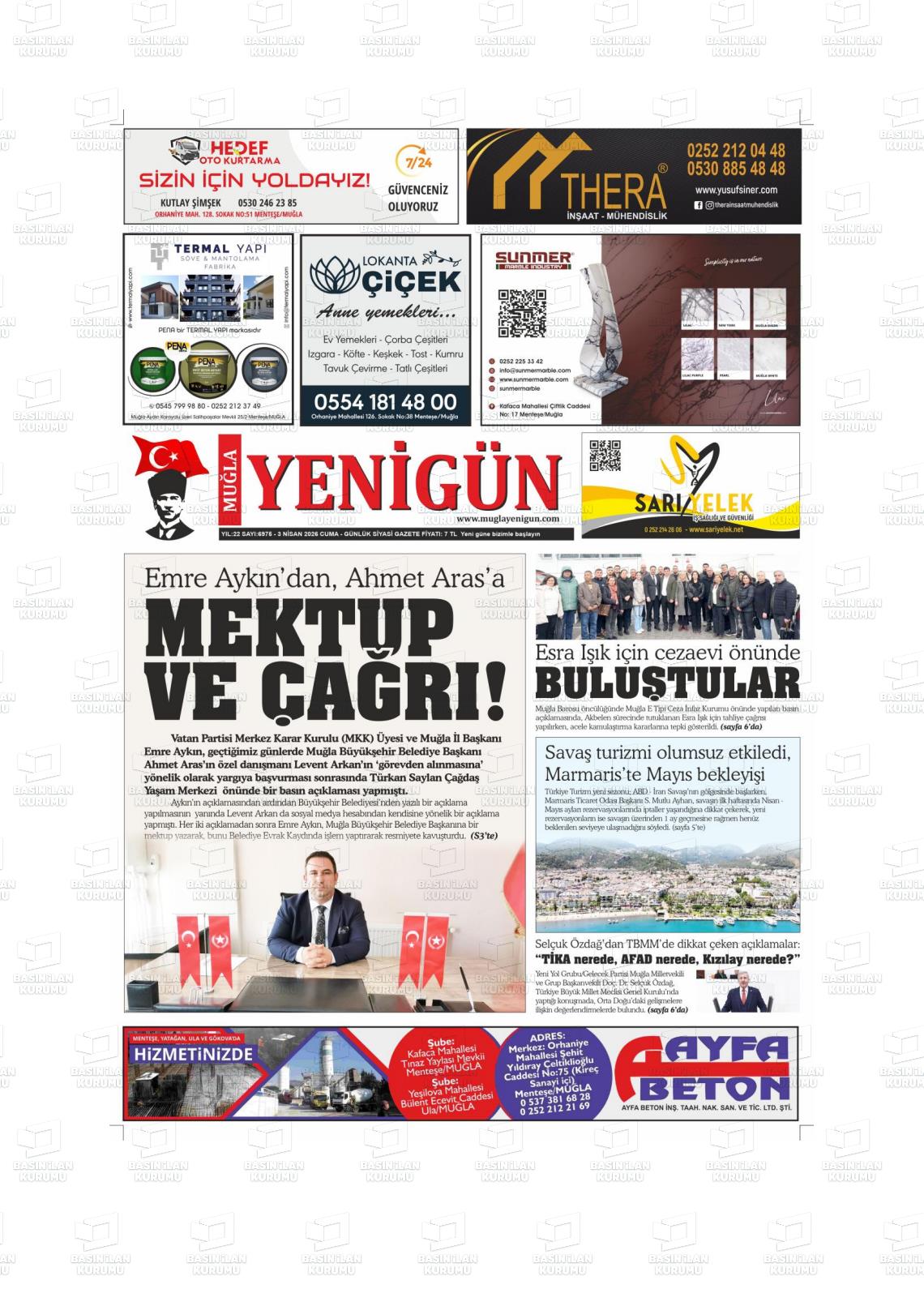 Mugla Yenigun 03.04.2026