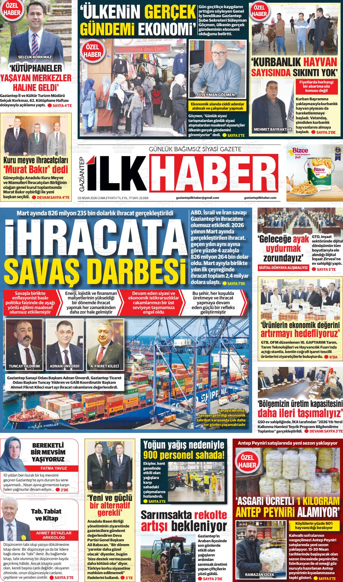 Sabah(gaziantep) 03.04.2026